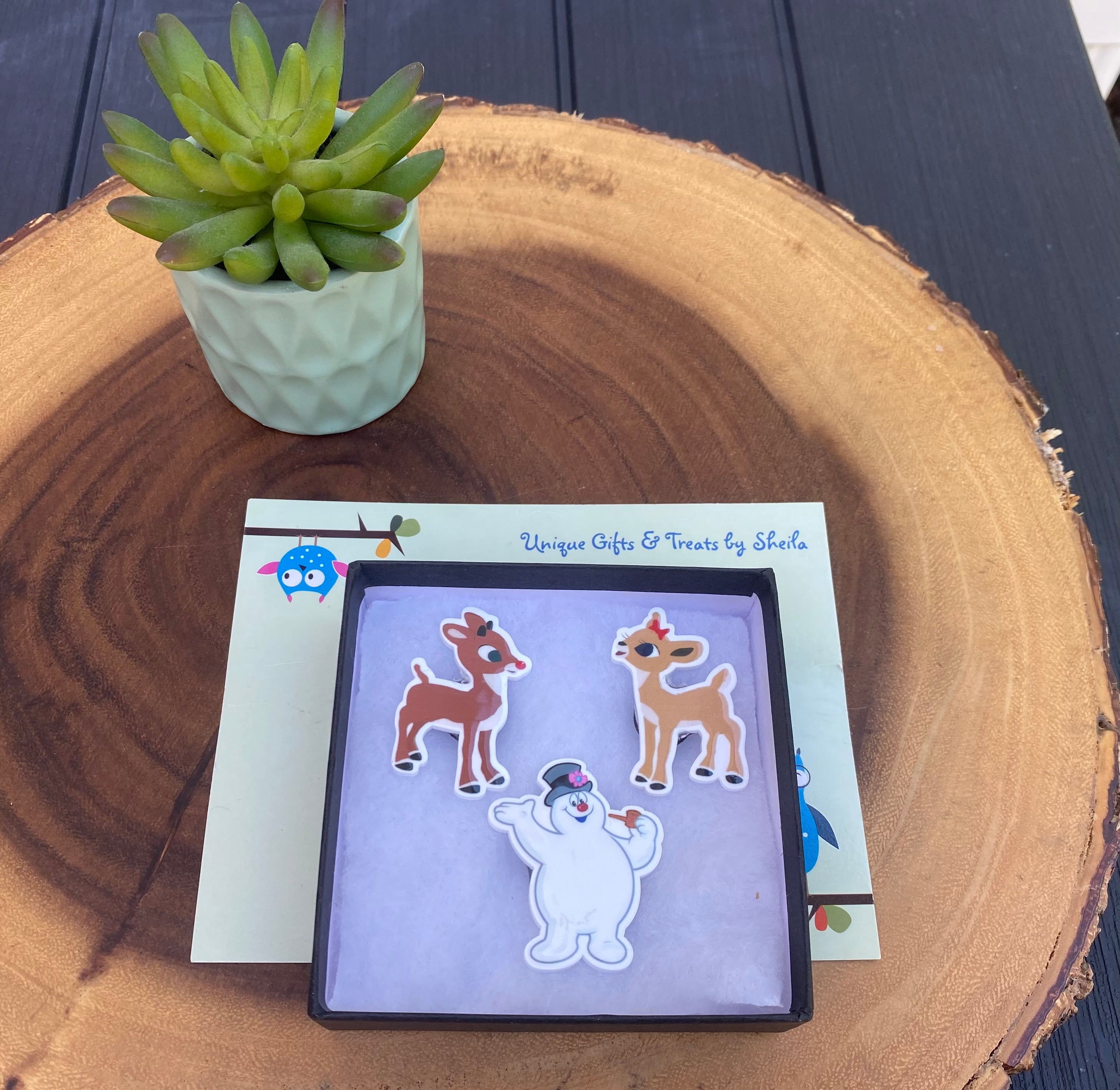 Christmas Magnets; Frosty Magnet; Rudolph Magnet