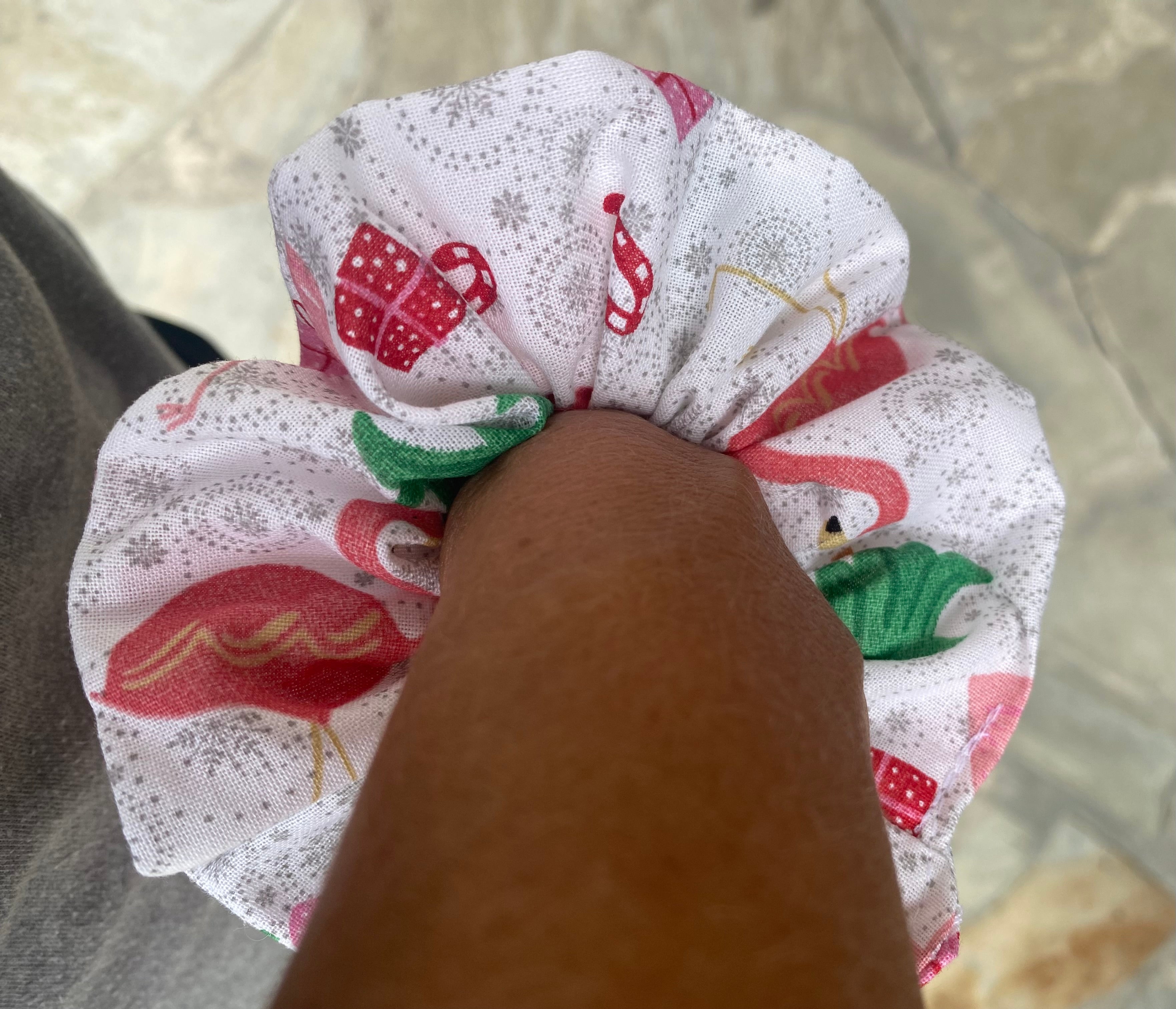 Flamingo Christmas Scrunchie