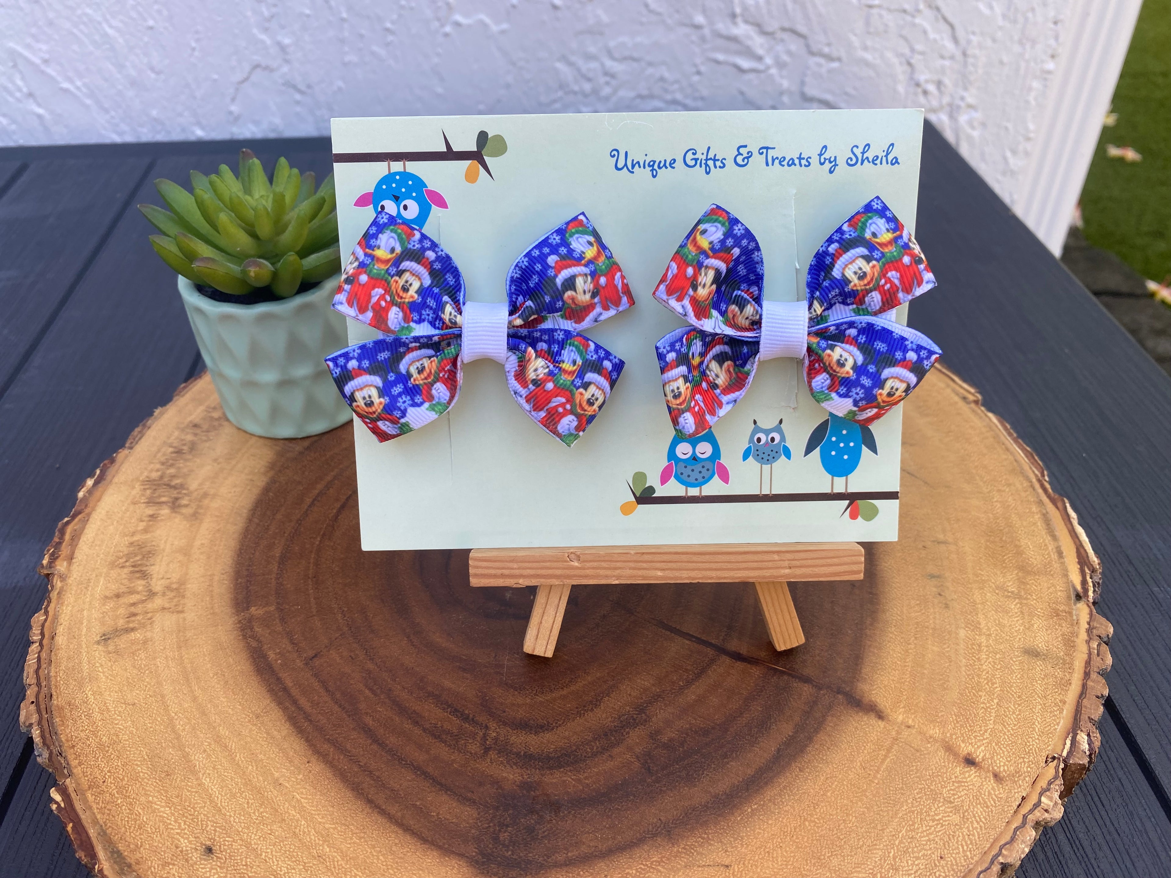 Mickey and Minnie Winter Wonderland Hairbows