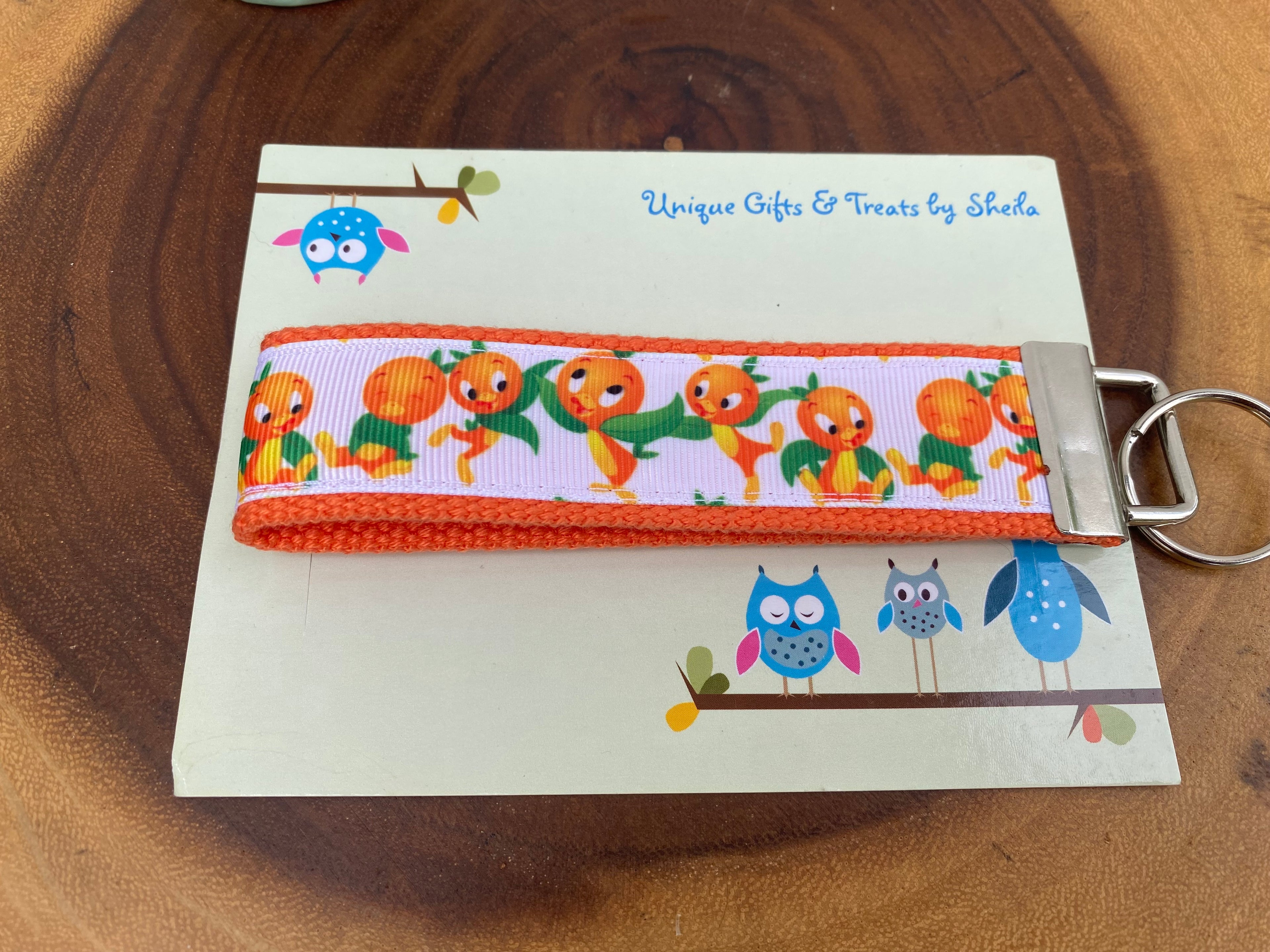 Orange Bird Keychain; Keyfob