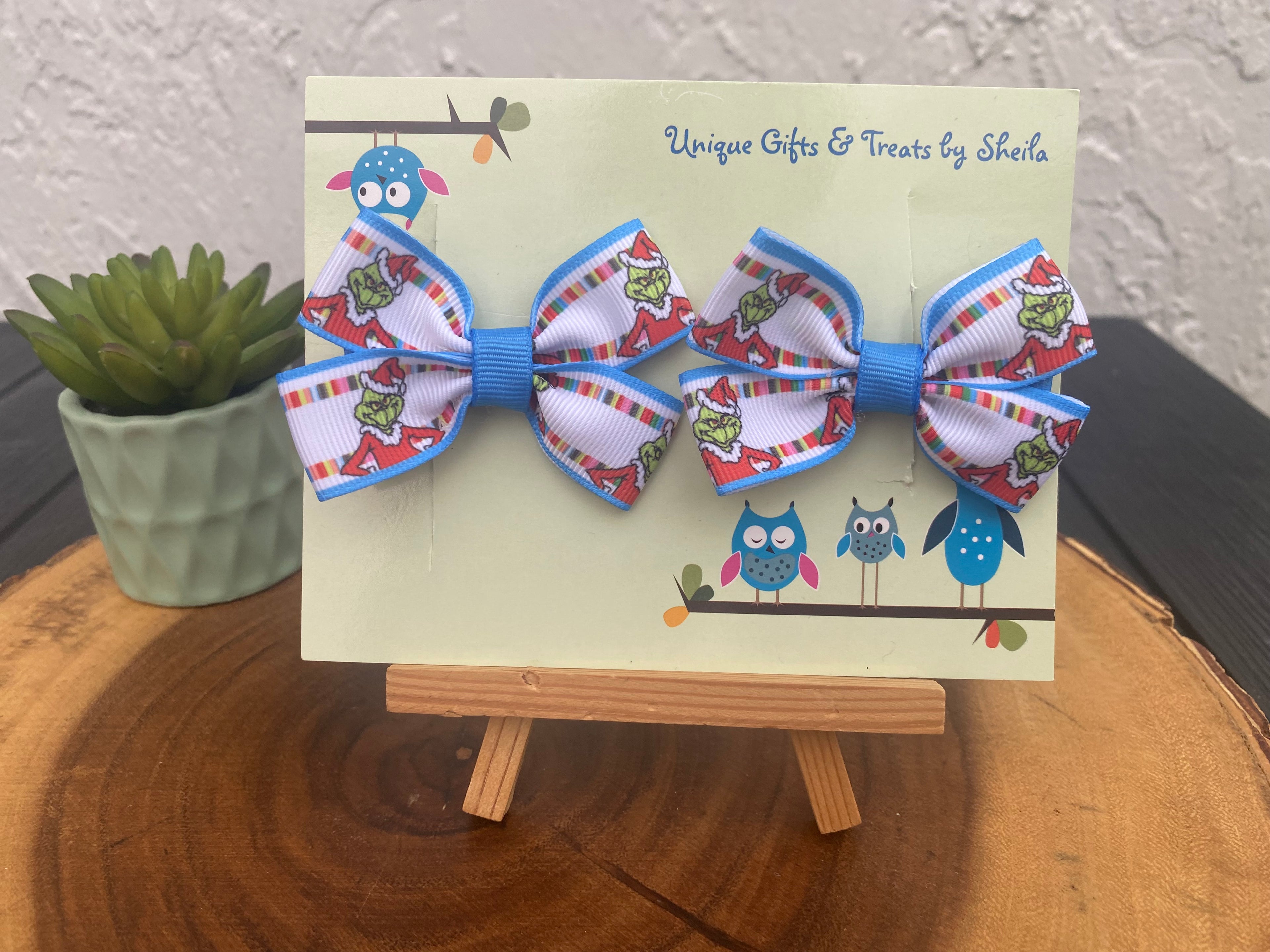 Green Christmas Monster Hairbows