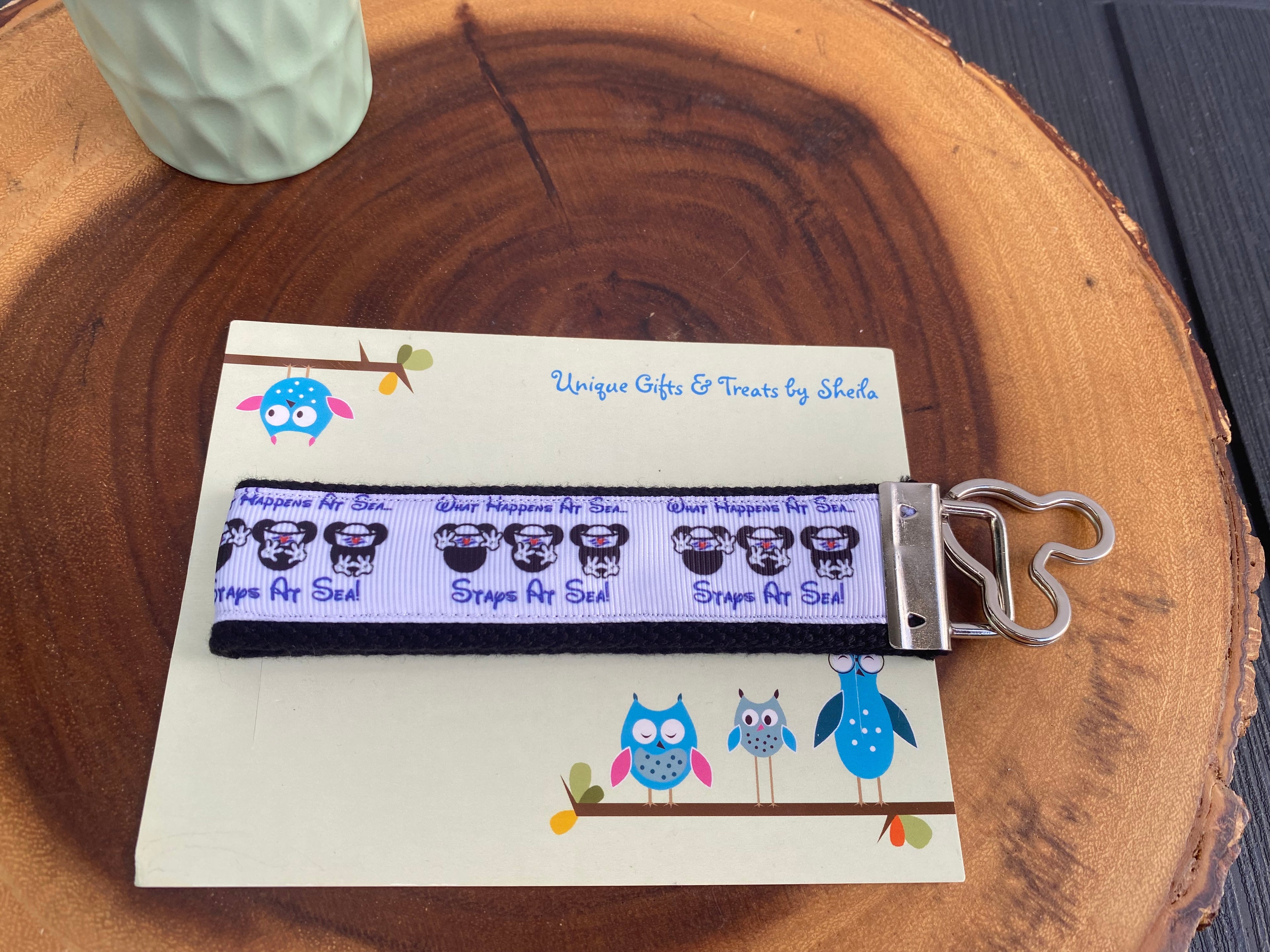 Disney Cruise; What Happens at Sea keychain; Keyfob
