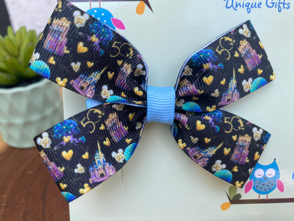 Disney 50th Anniversary Hairbow