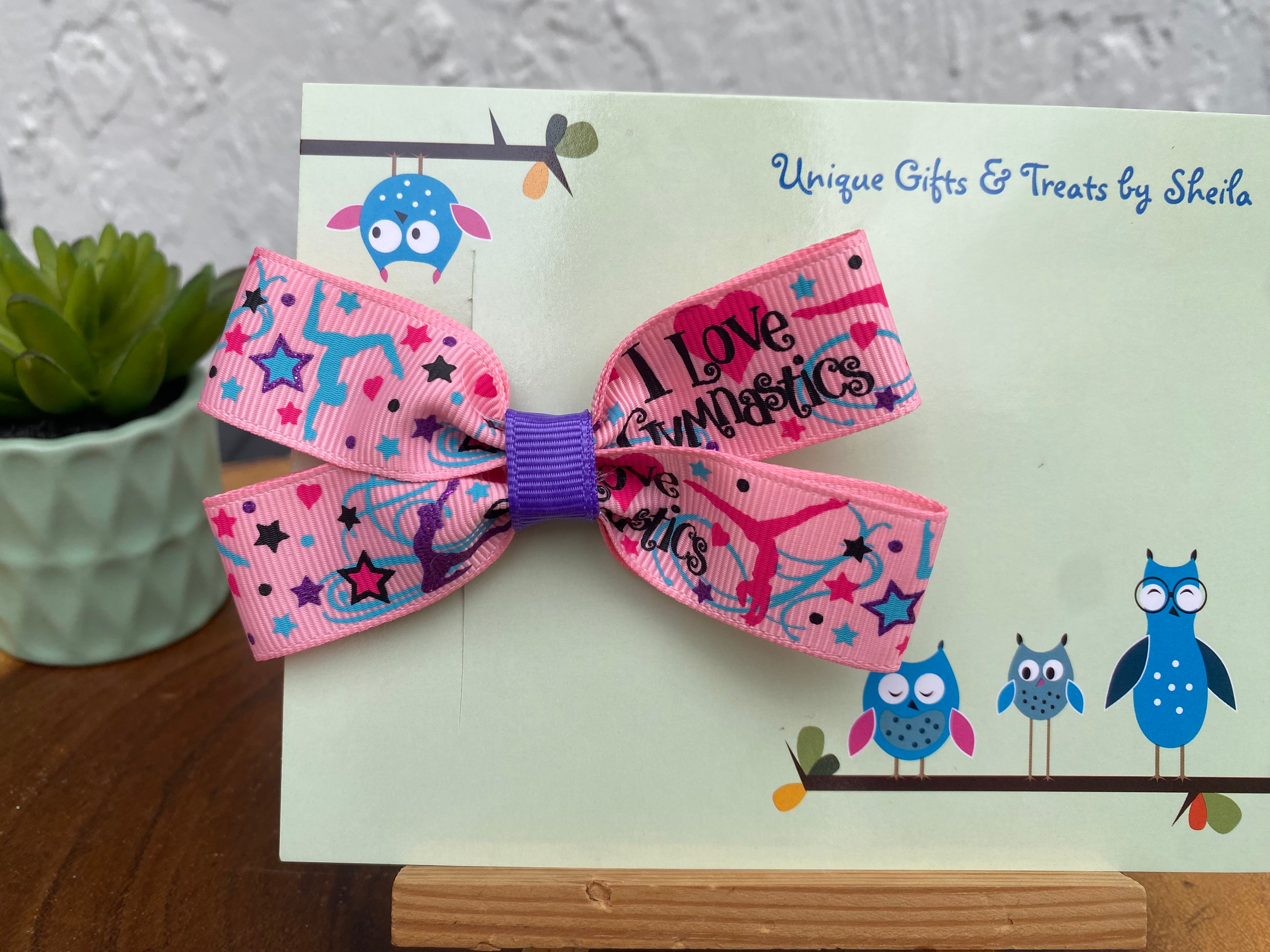 I Love Gymnastics Hairbow