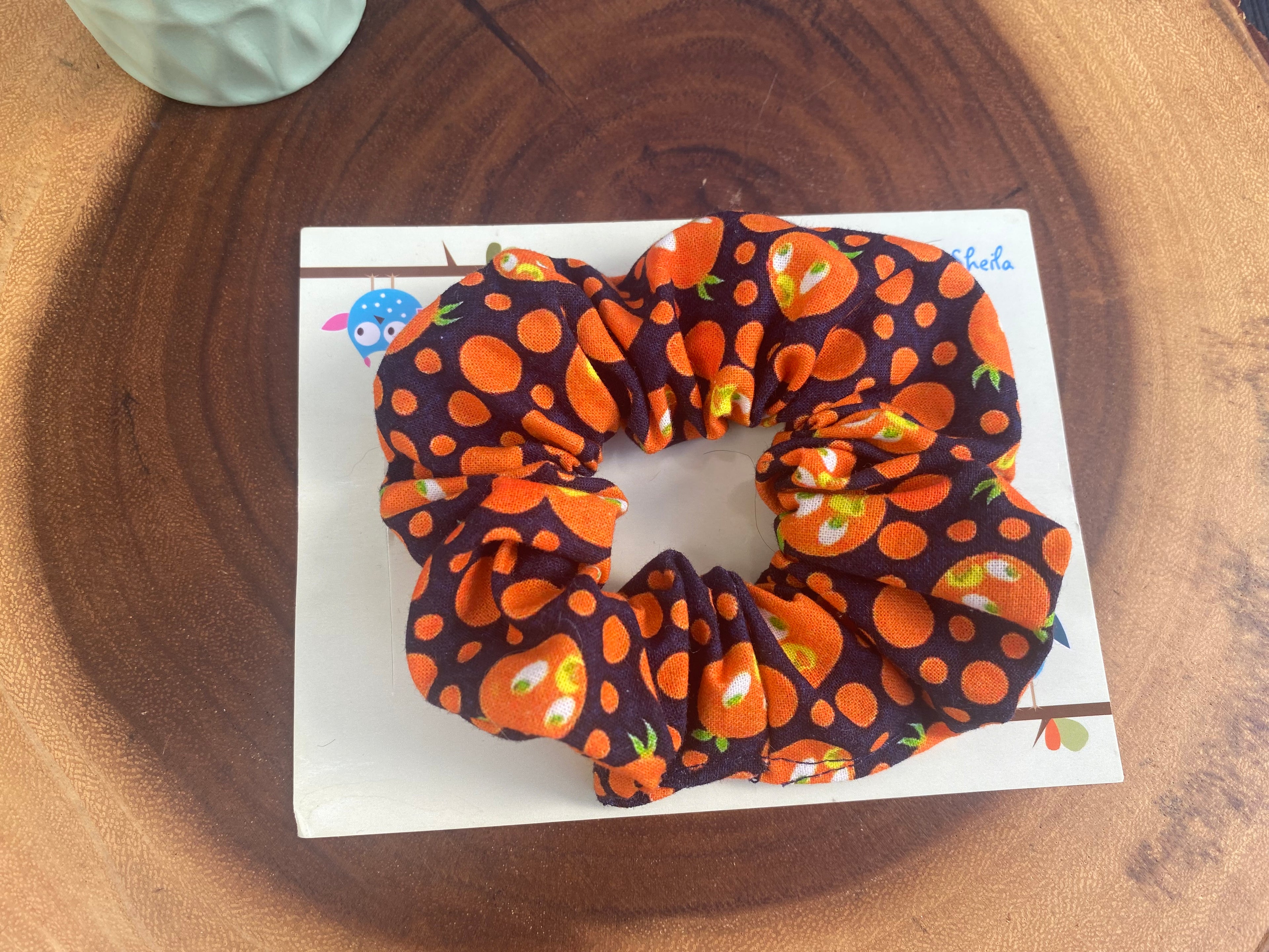 Orange Bird Scrunchie