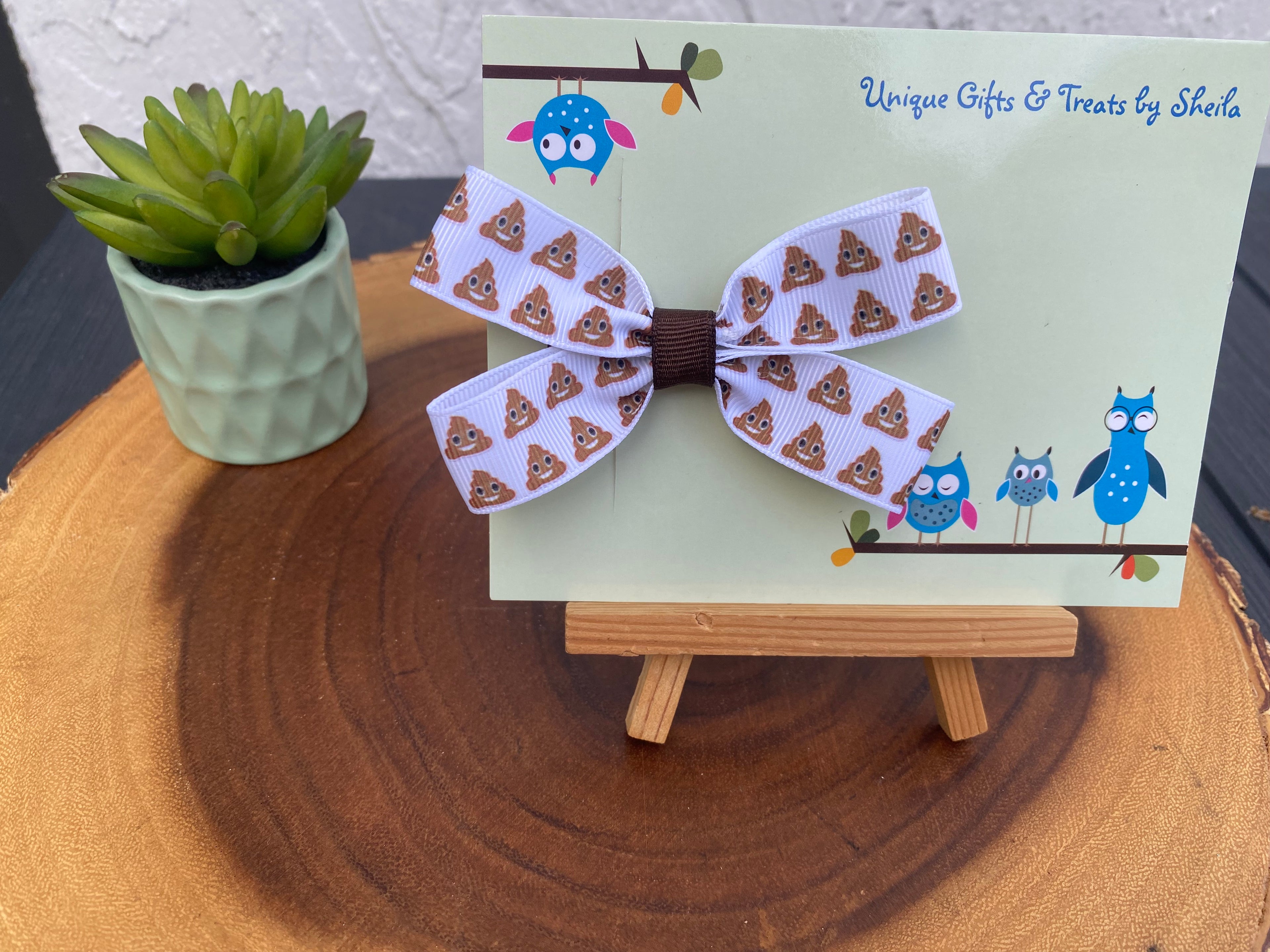 Poop Emoji Hairbow