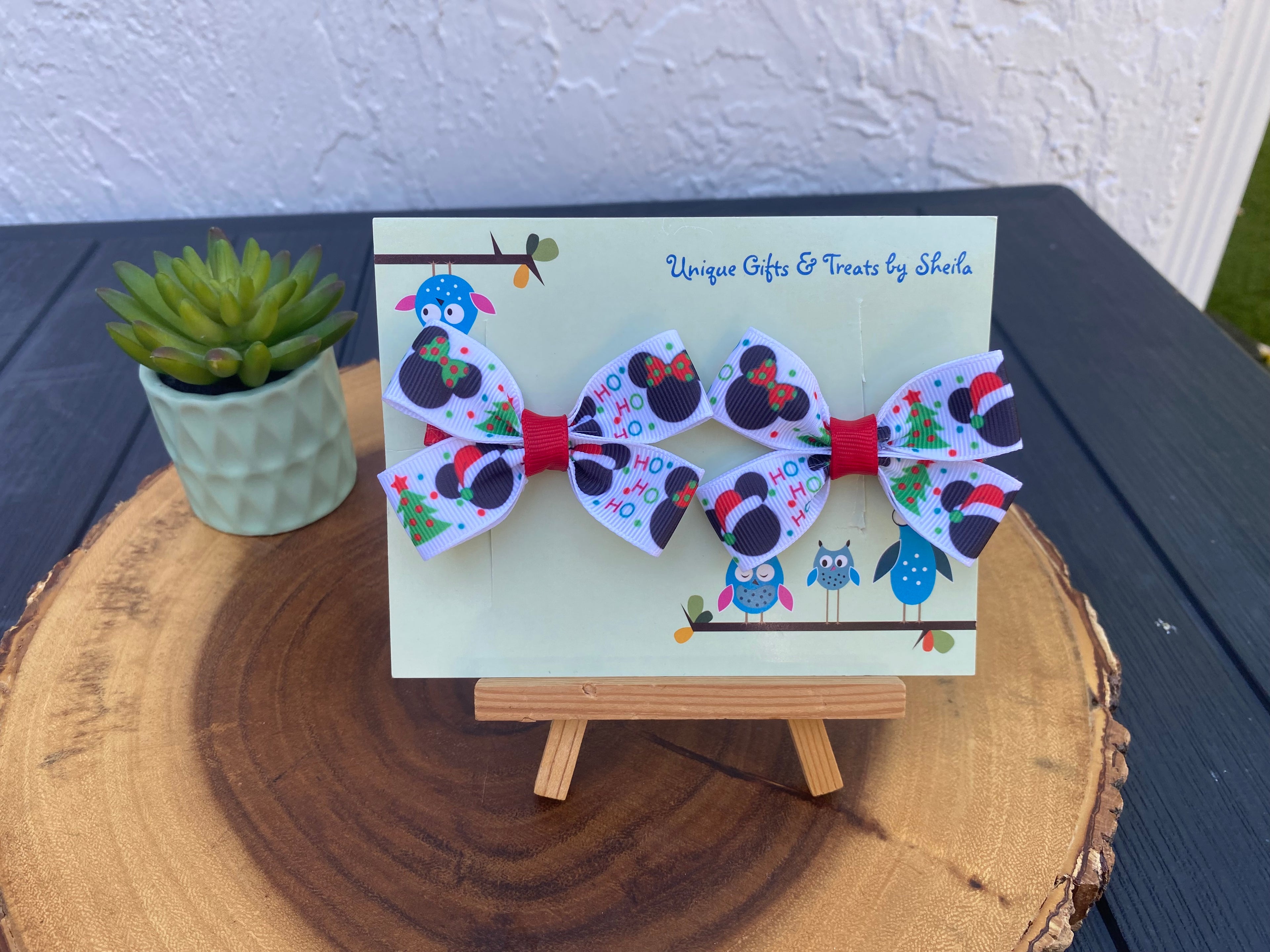 Mickey and Minnie Christmas Hairbows