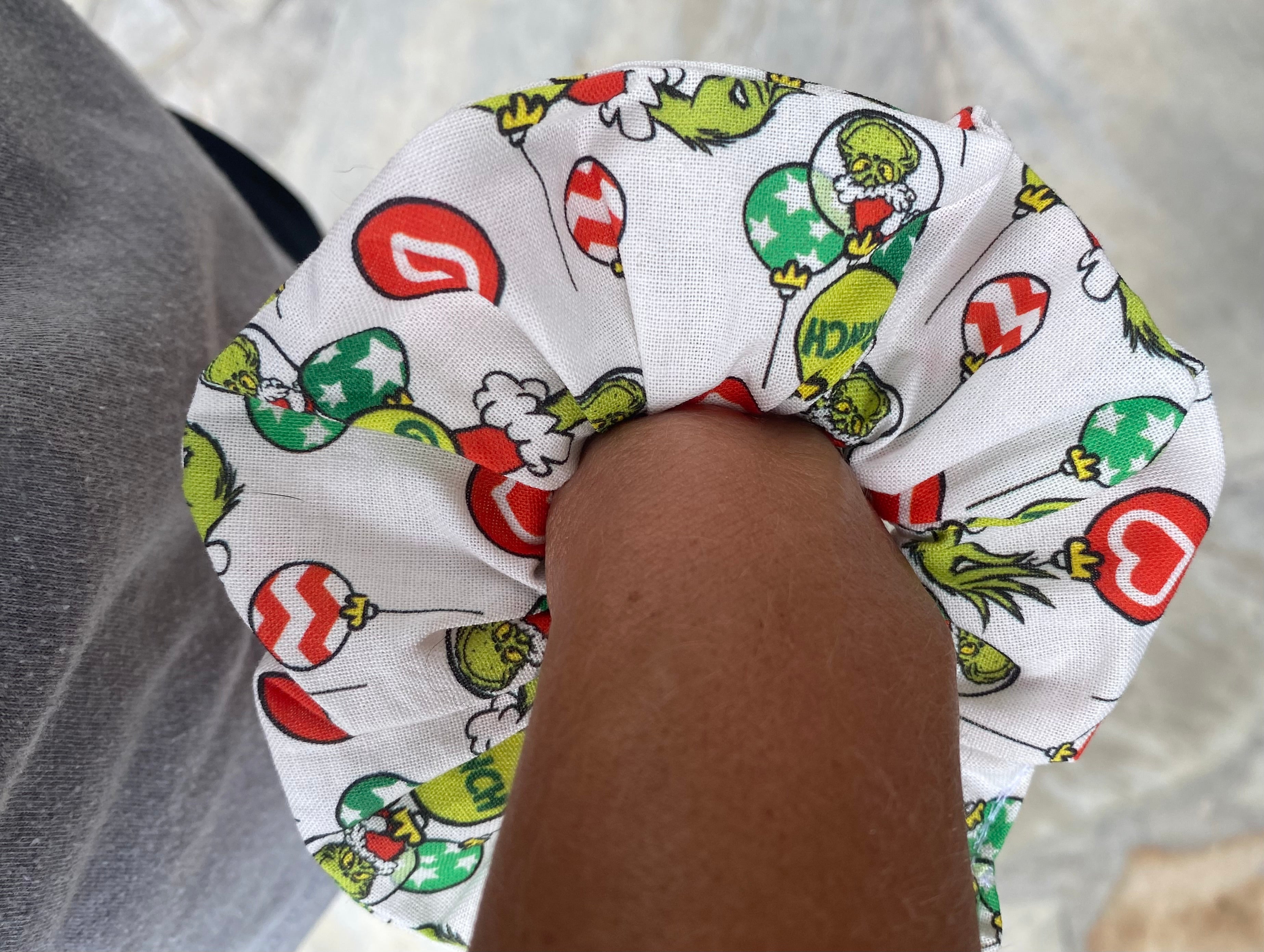 Green Christmas Monster Scrunchie