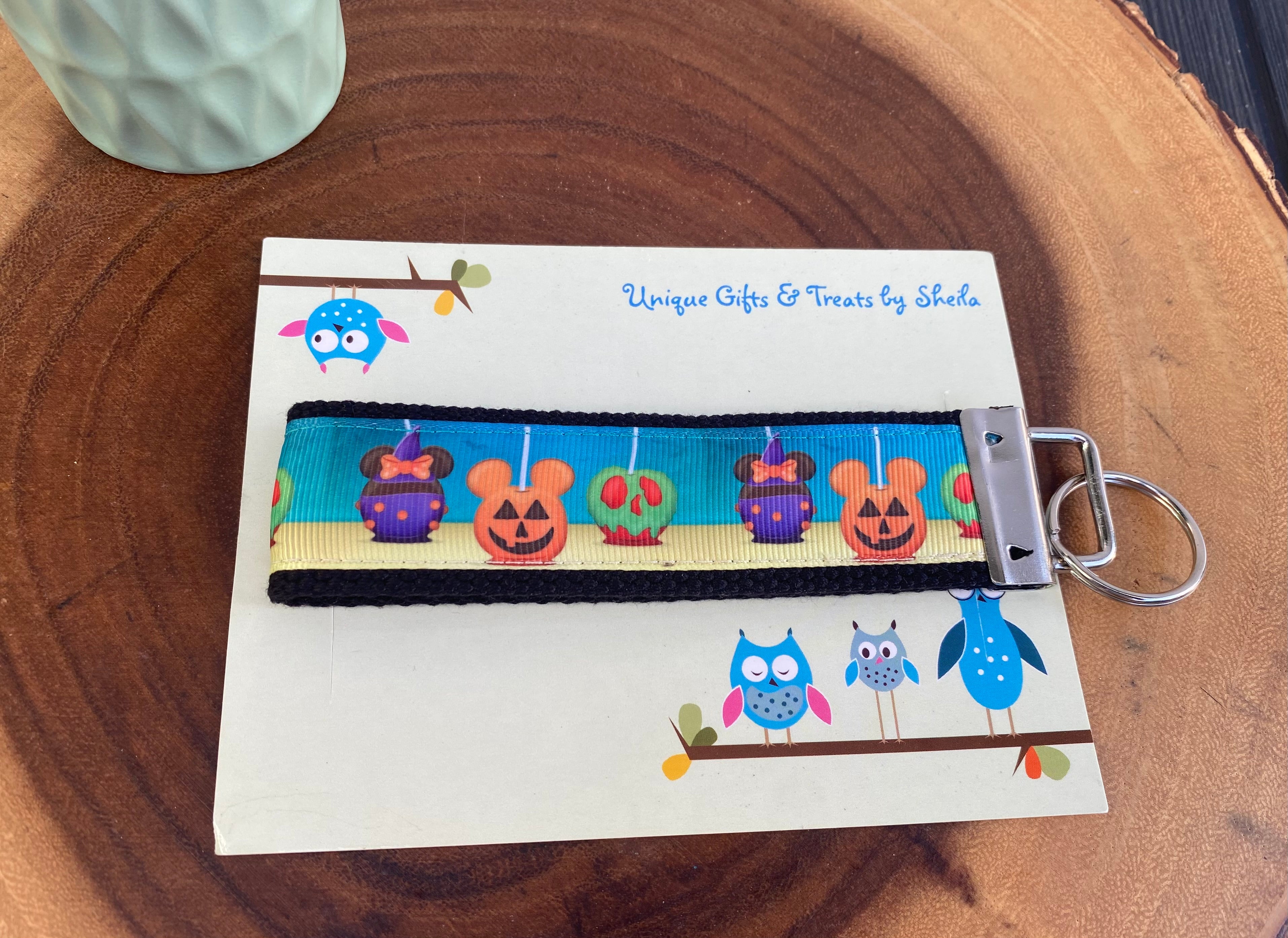 Disney Halloween Candy Apples Keychain; Keyfob