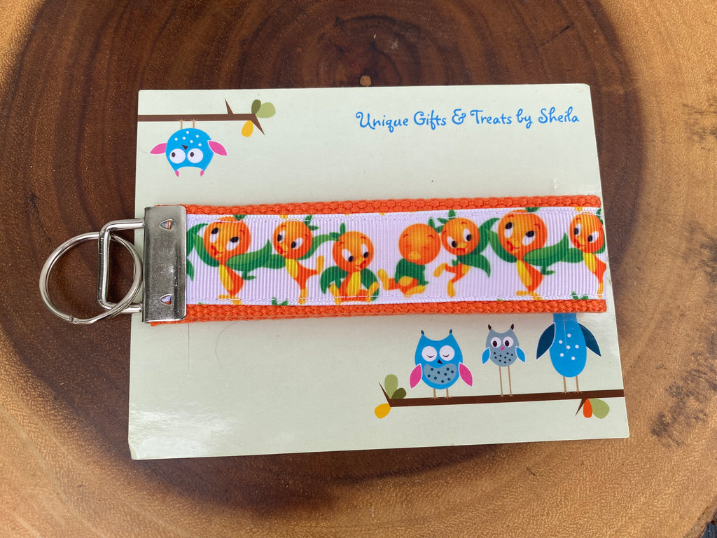 Orange Bird Keychain; Keyfob