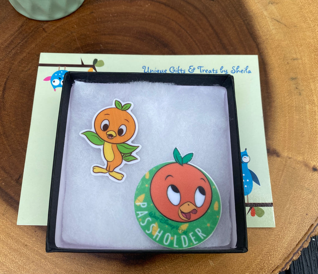Orange Bird Magnets