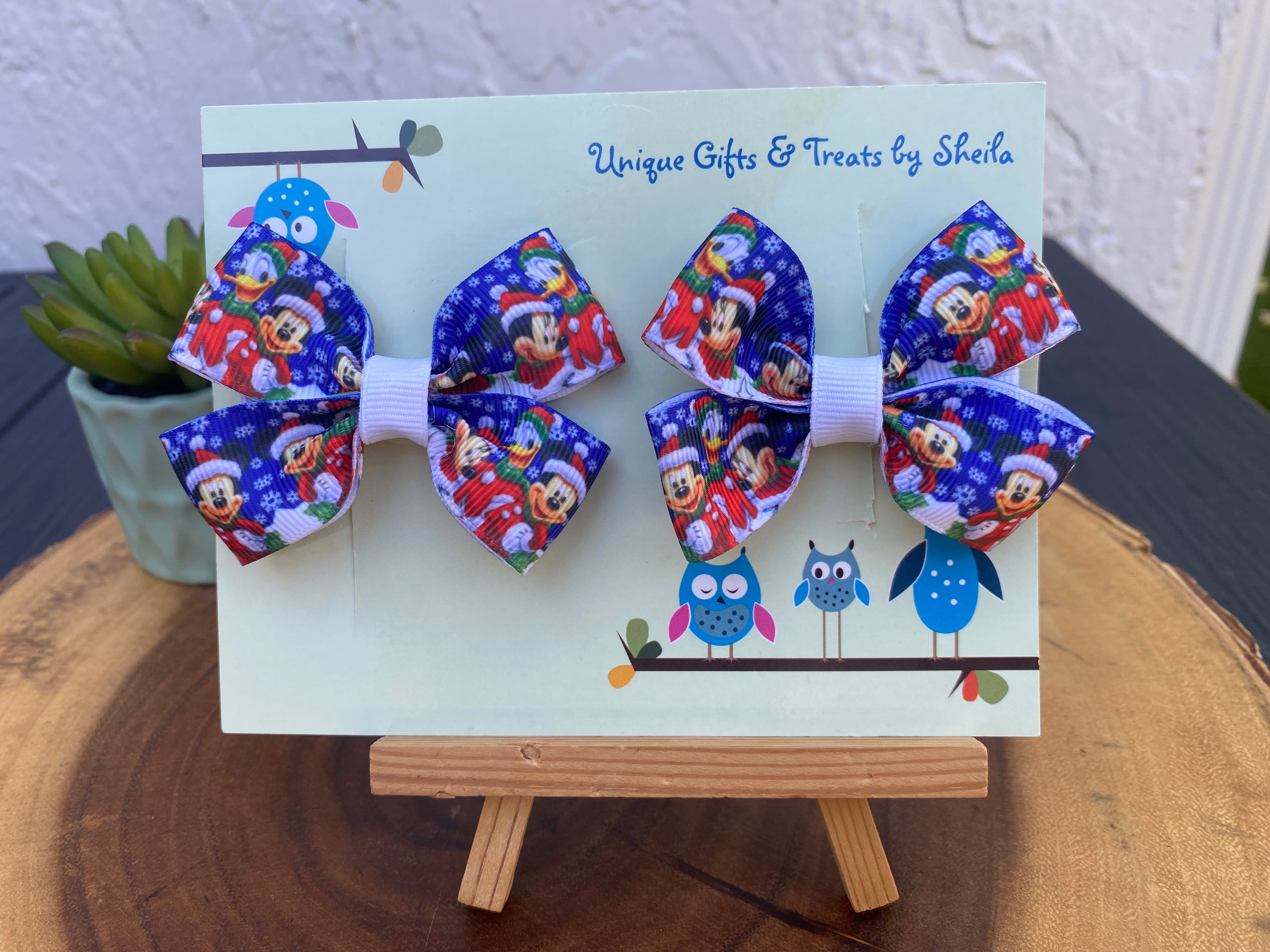 Mickey and Minnie Winter Wonderland Hairbows