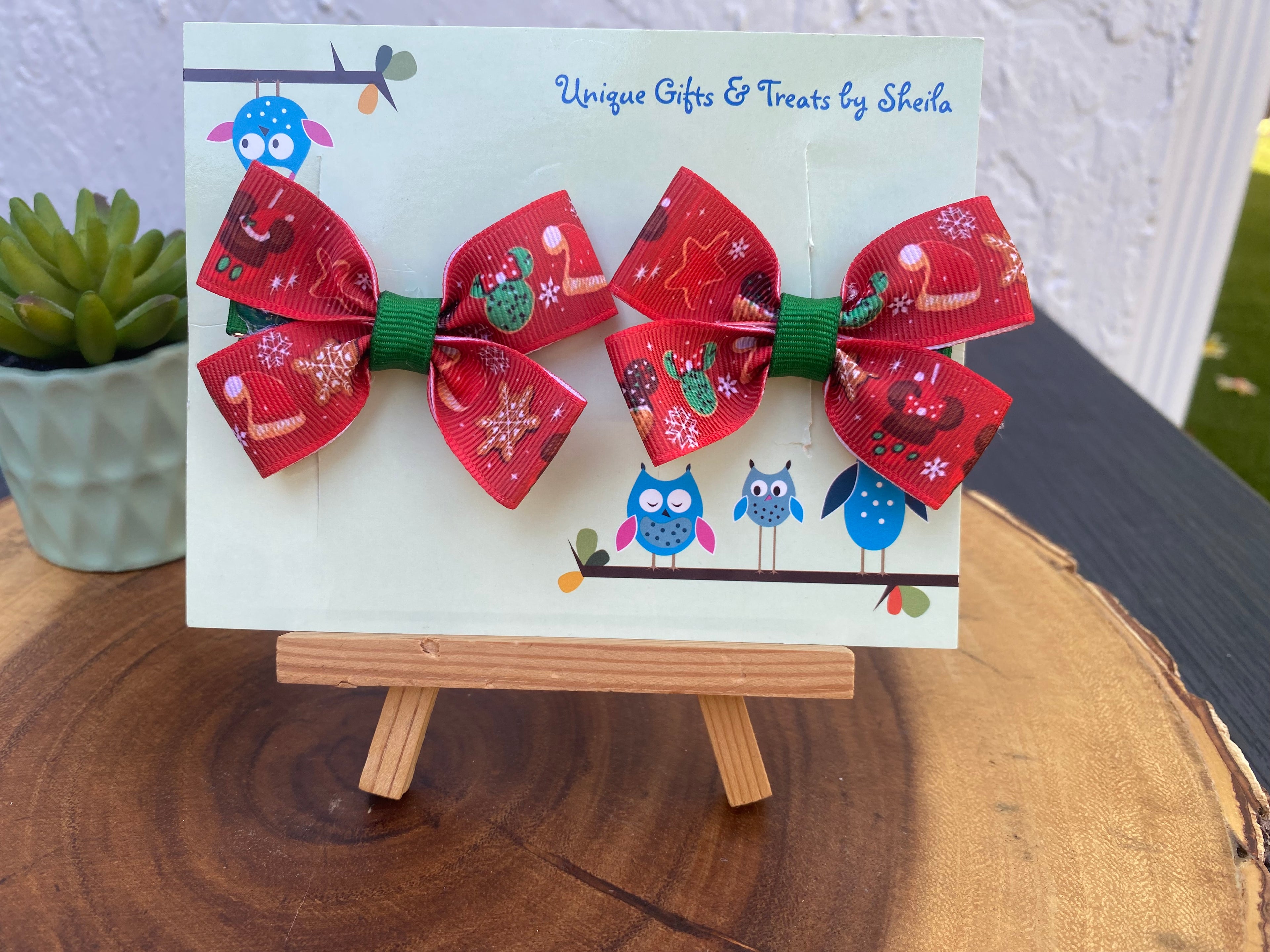 Disney Christmas Snacks Hairbows; Christmas Cookies Hairbows