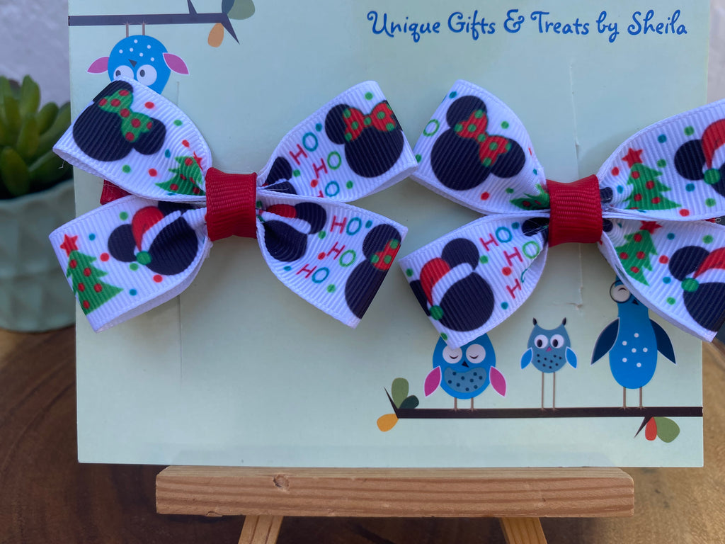 Mickey and Minnie Christmas Hairbows