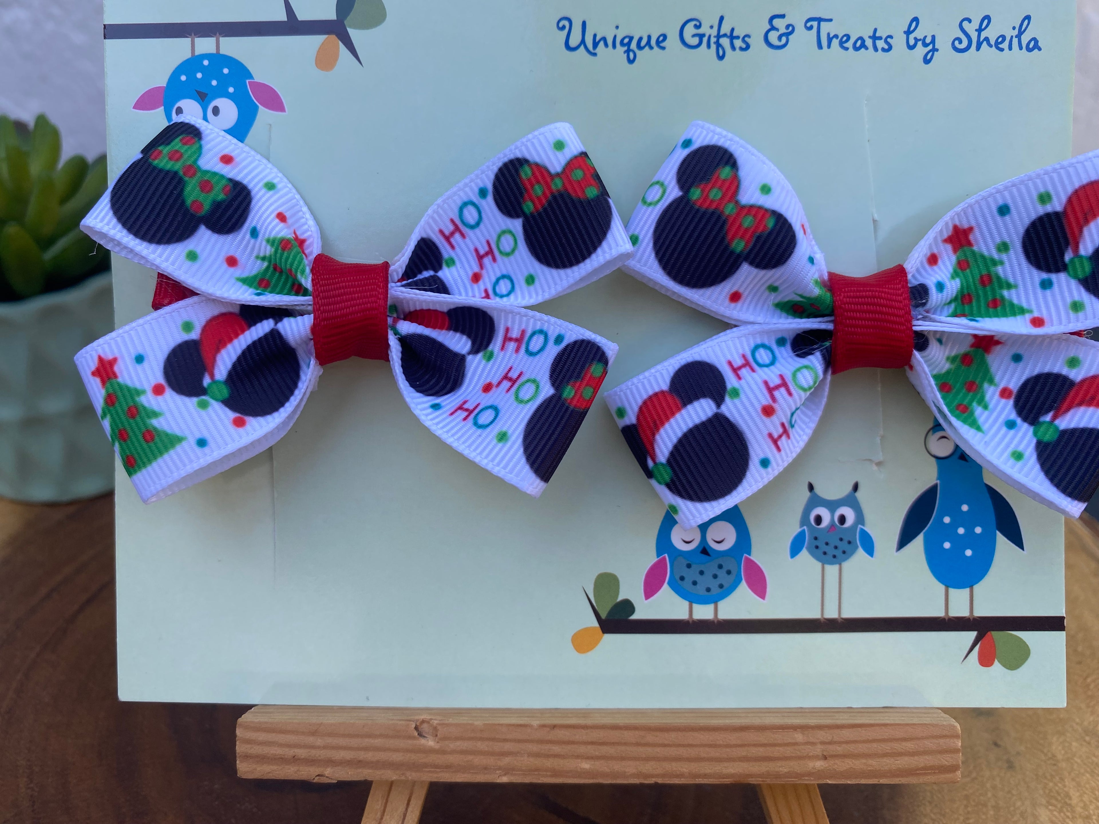 Mickey and Minnie Christmas Hairbows