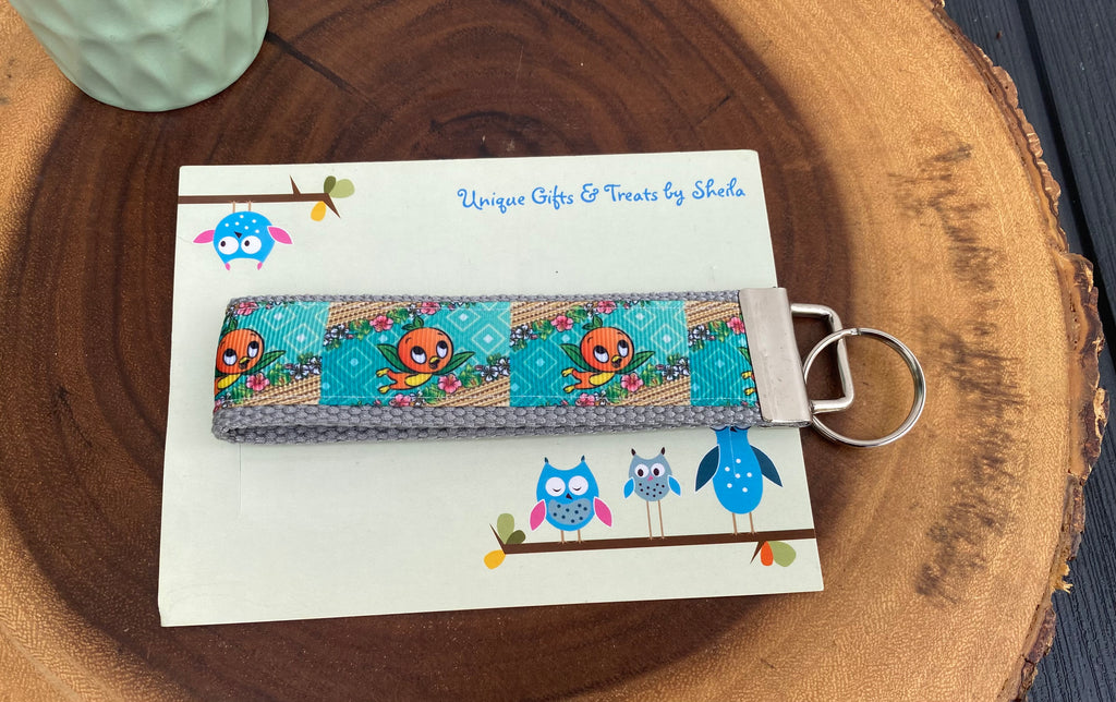 Orange Bird Keychain; Keyfob