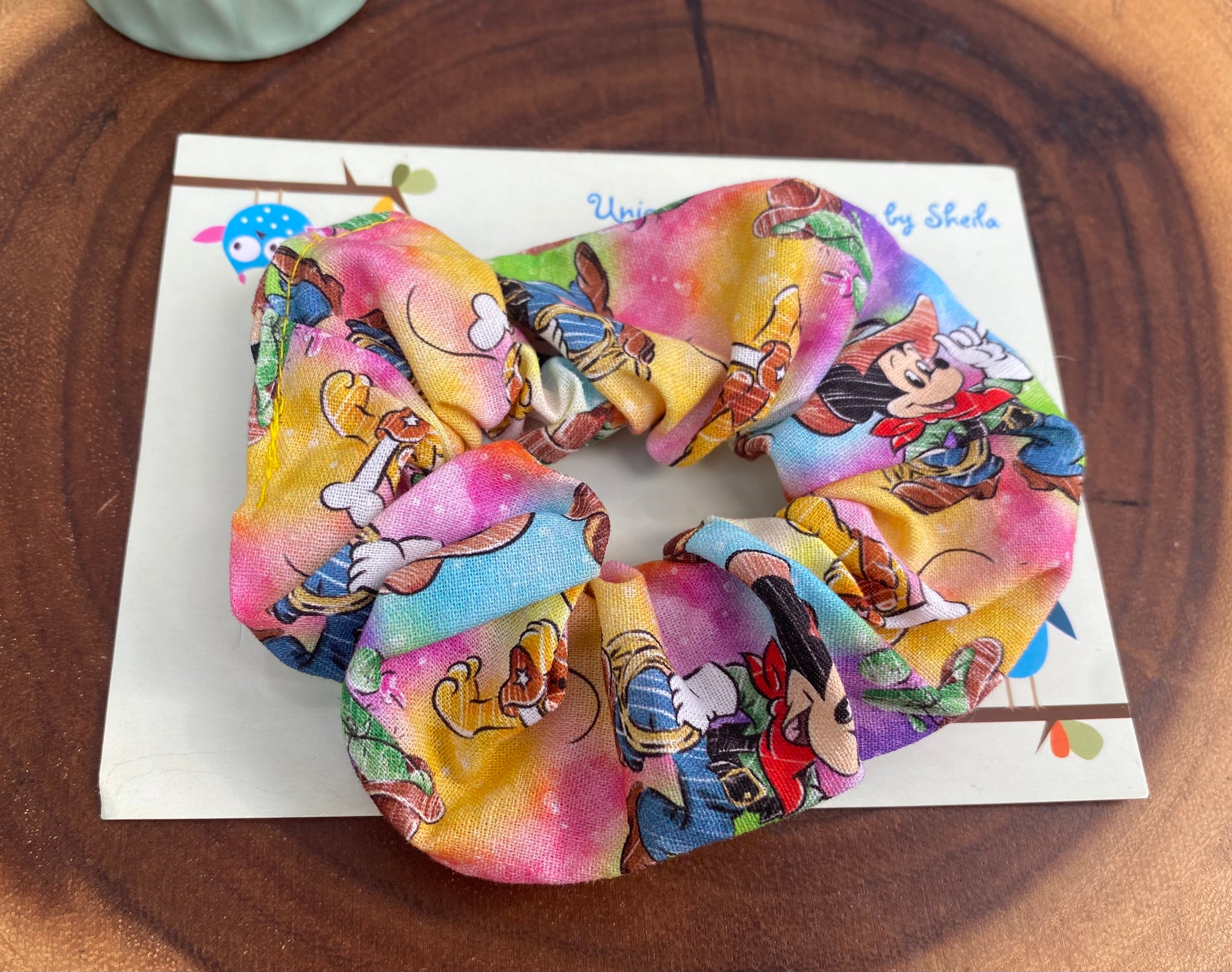 Western Mickey Mouse and Friends Scrunchie