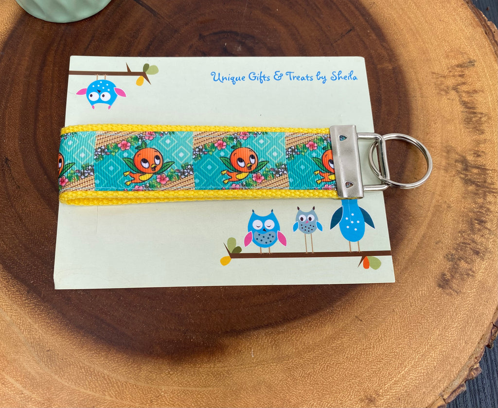 Orange Bird Keychain; Keyfob