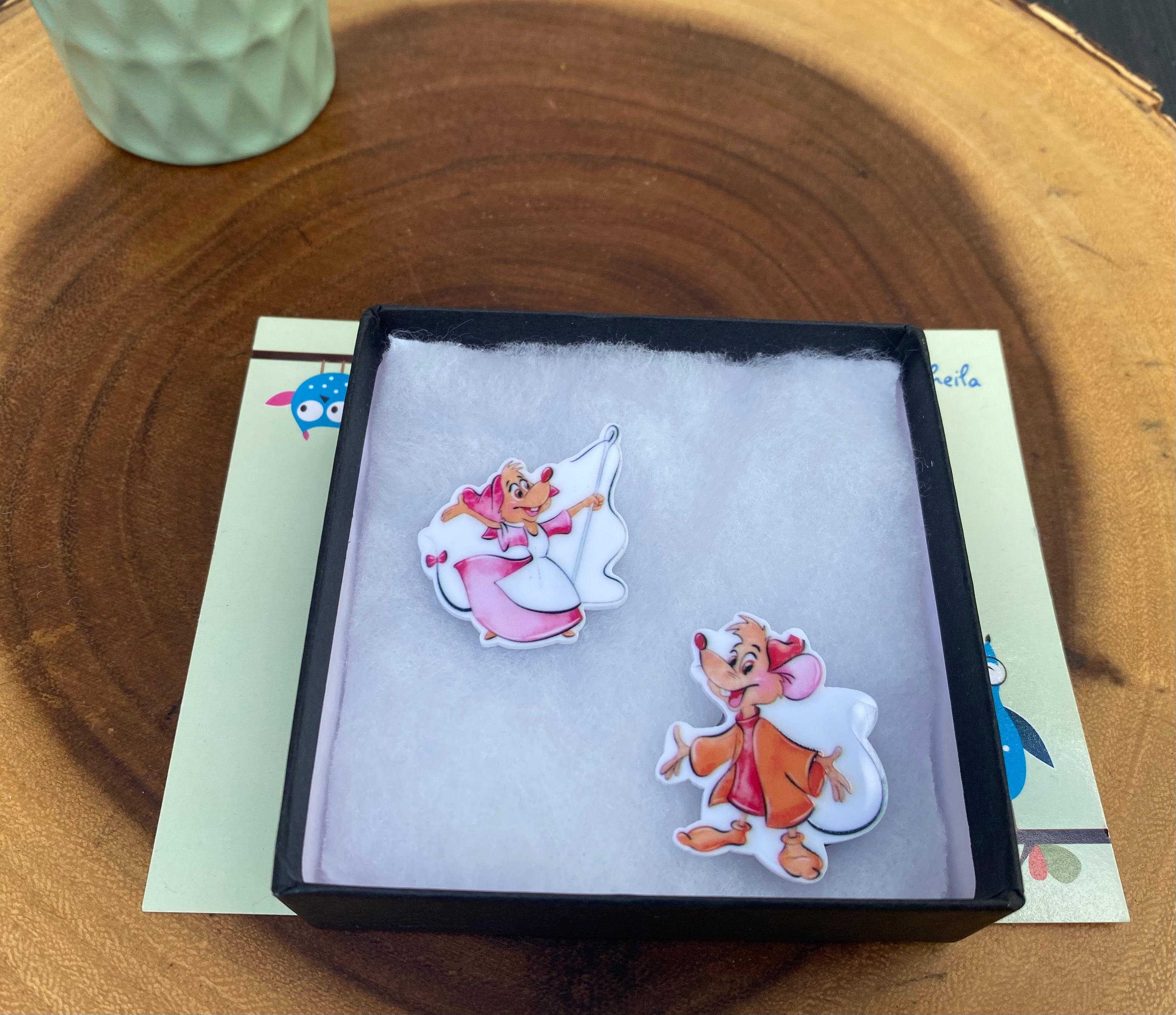 Cinderella Mice (Jaq and Mary) Magnets