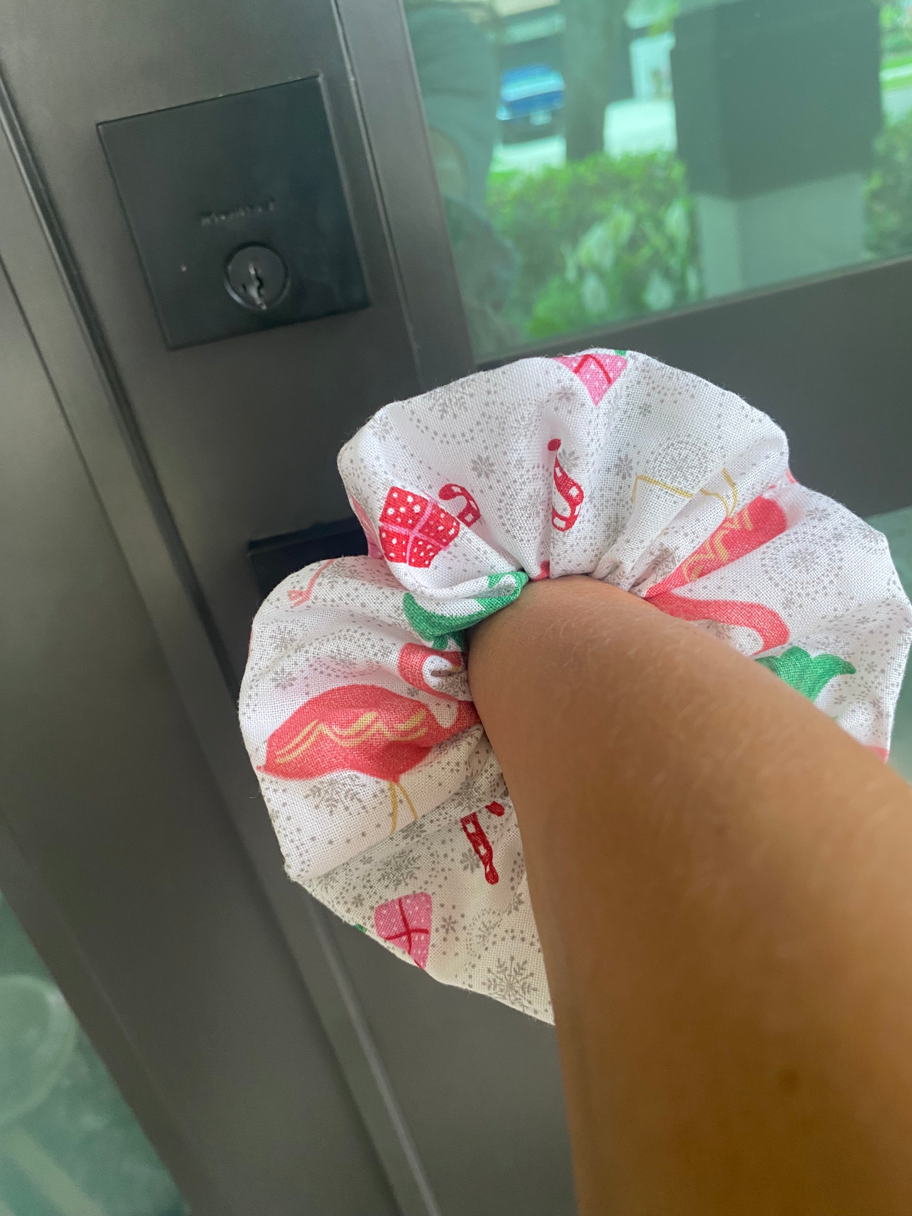 Flamingo Christmas Scrunchie