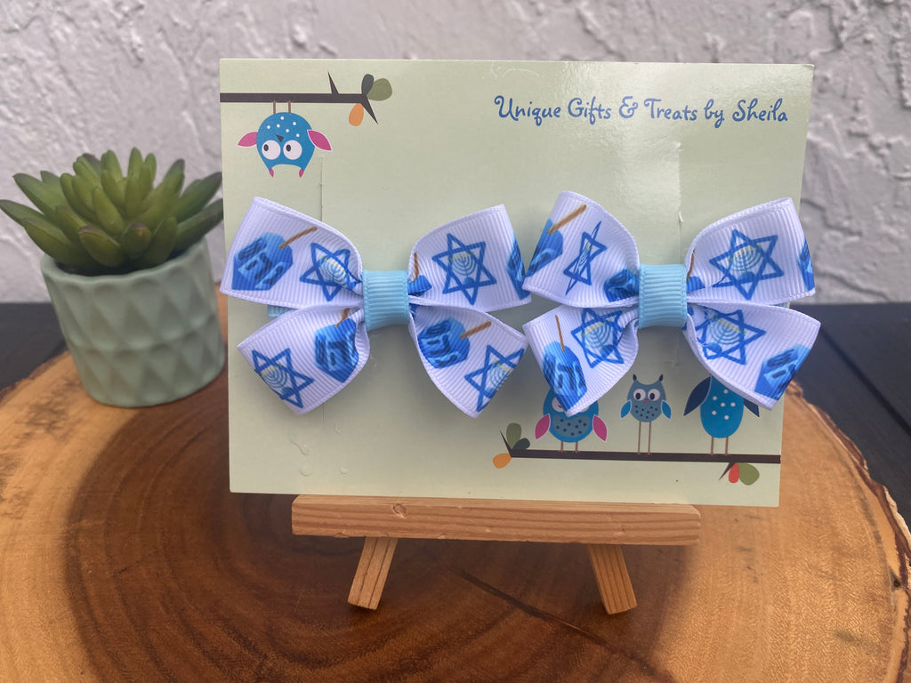 Hanukkah Hairbows; Chanukah Hairbows