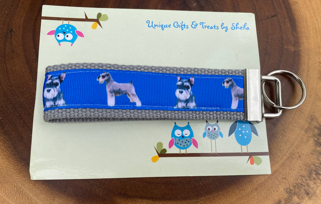 Schnauzer; Dog Keychain; Keyfob