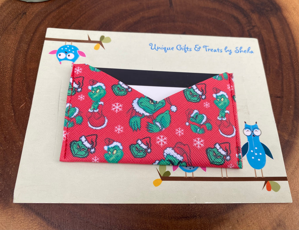 Green Christmas Monster Gift Card Holder