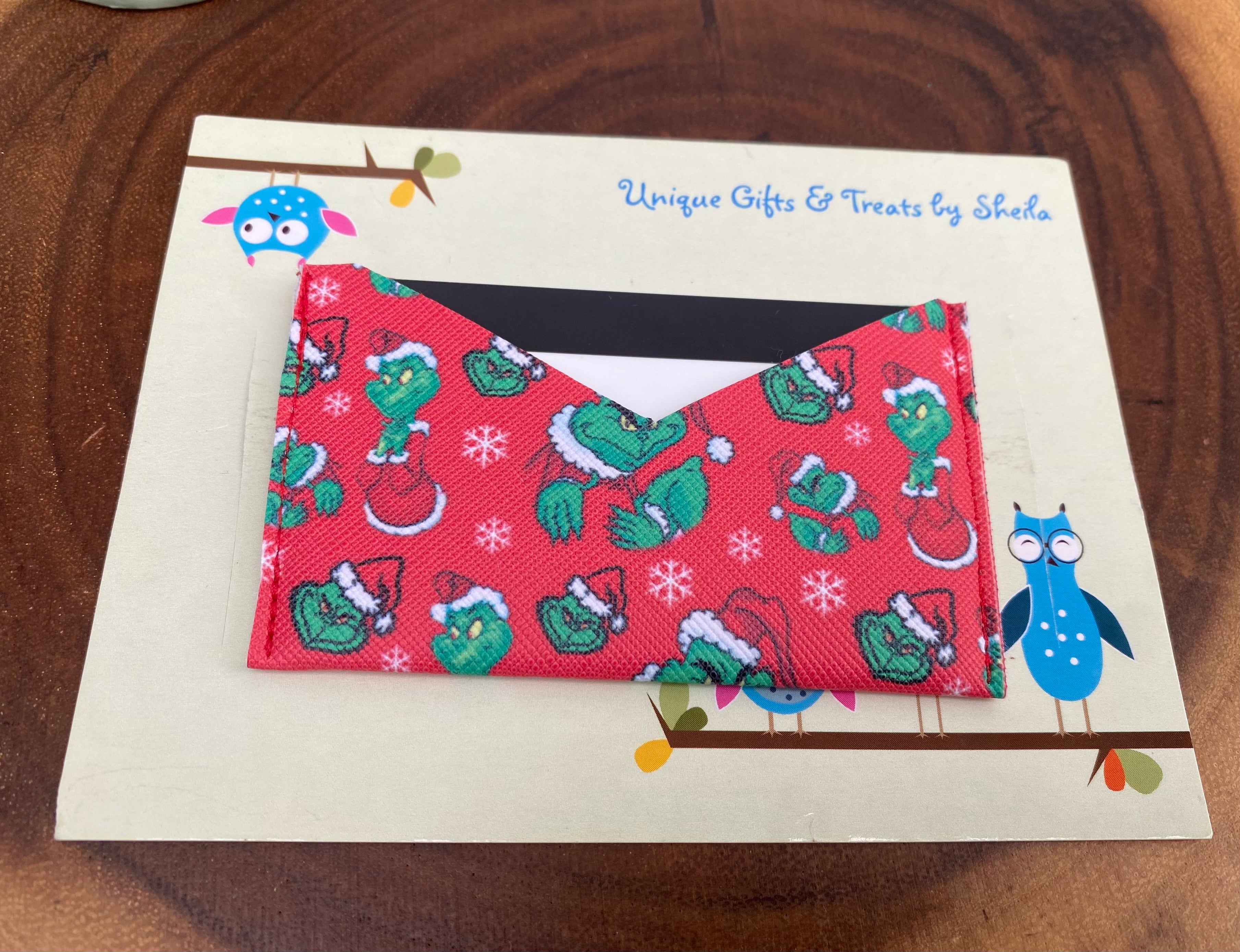 Green Christmas Monster Gift Card Holder