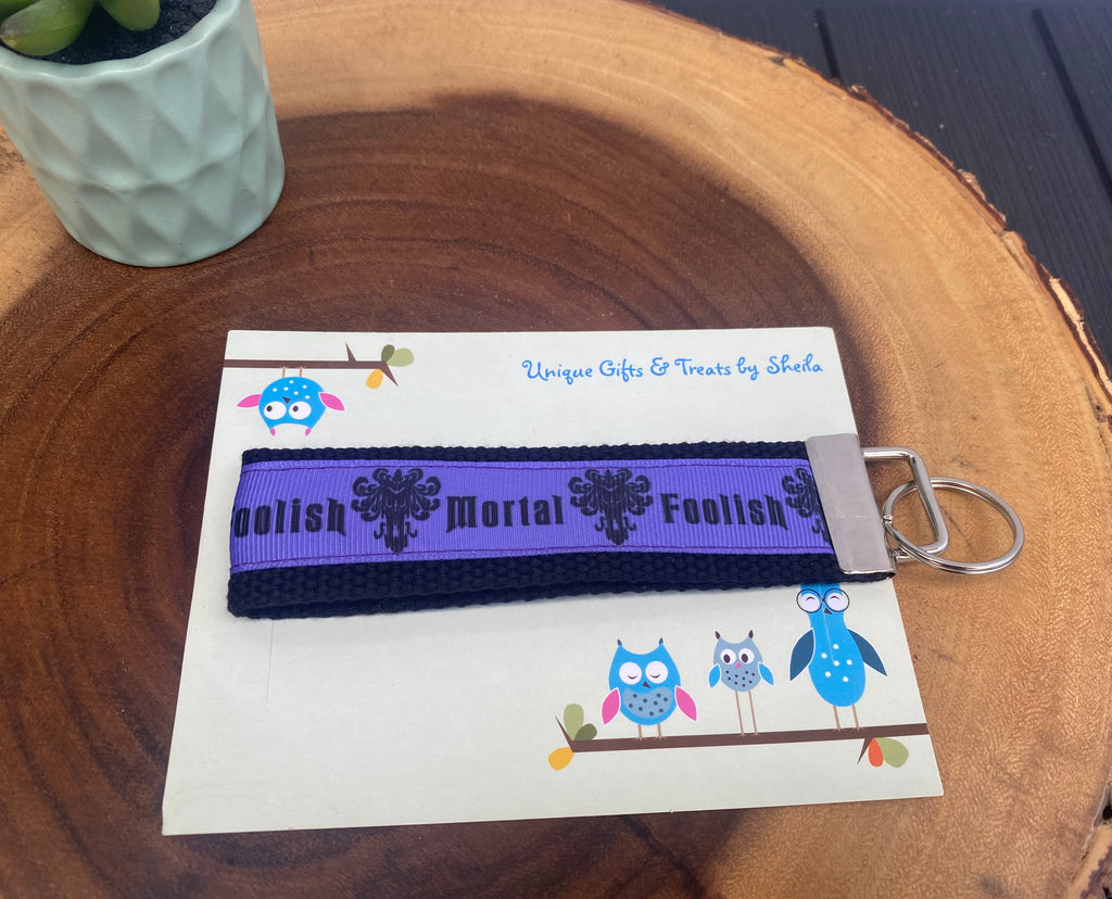 Haunted Mansion Foolish Mortal Keychain; Keyfob