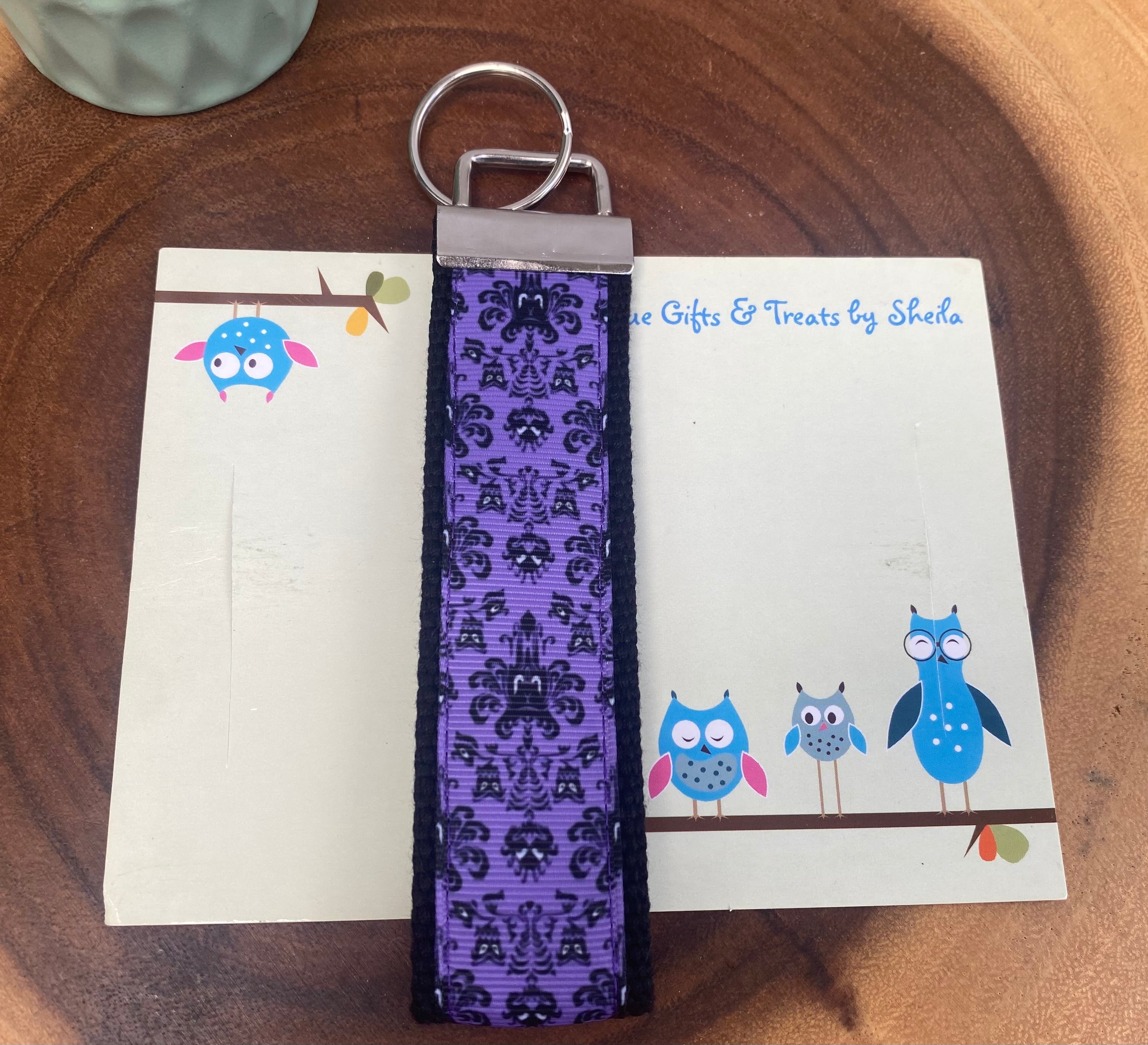 Haunted Mansion Wallpaper Keychain; Keyfob