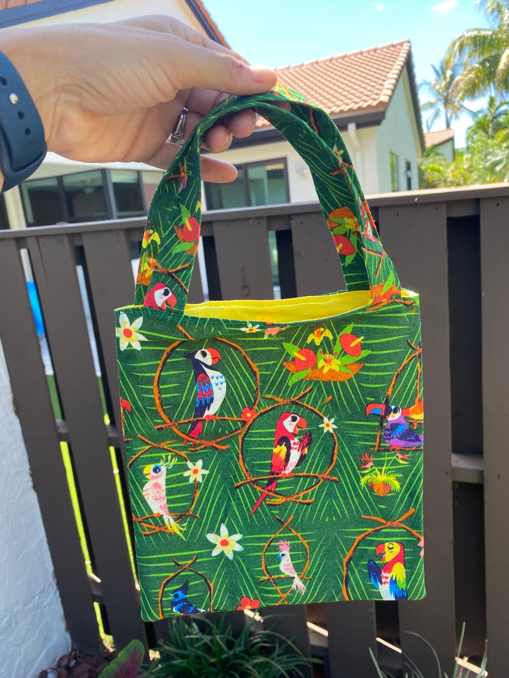 Tiki Room; Parrot Gift Bag; Tote