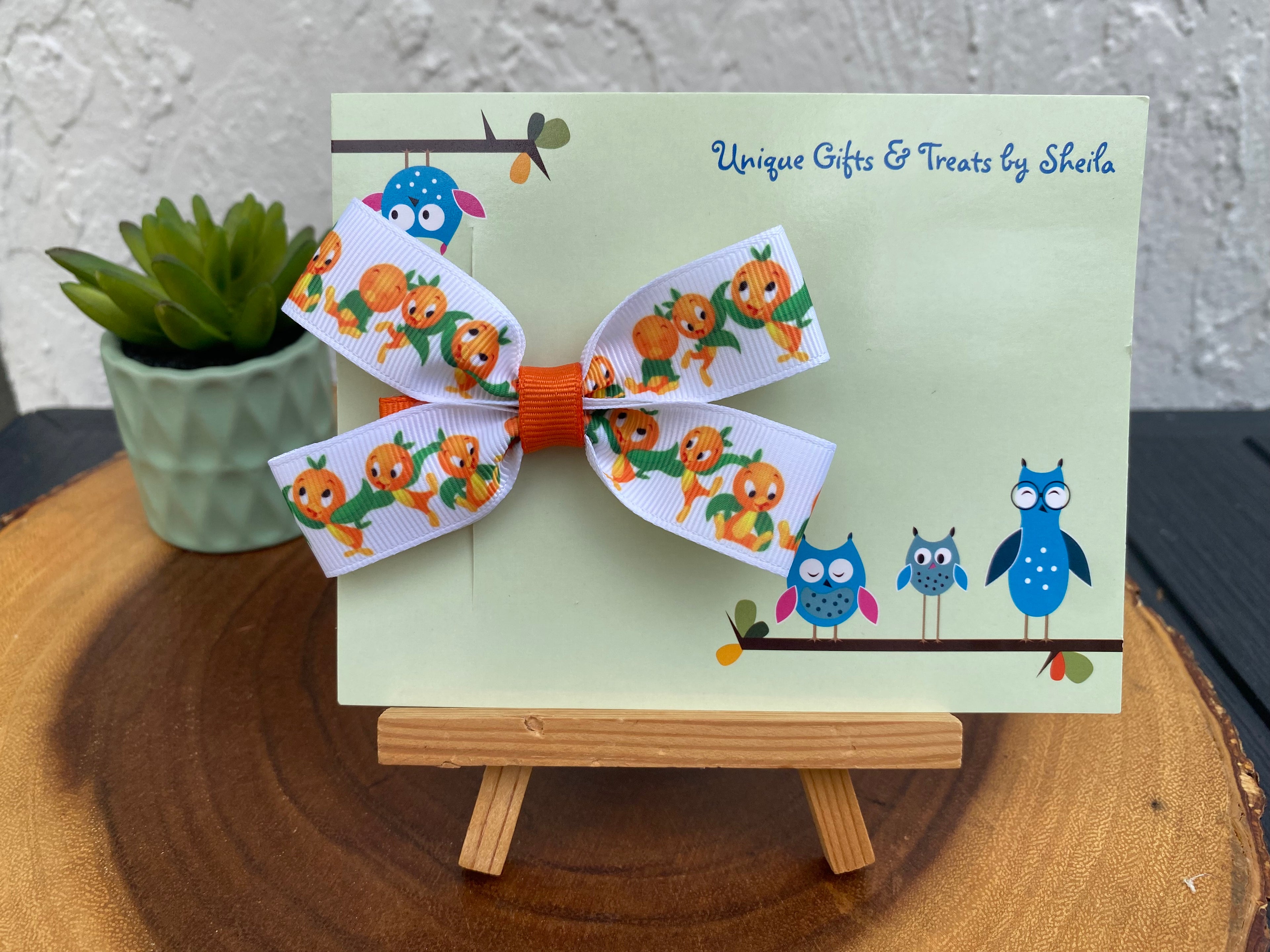 Orange Bird Hairbow