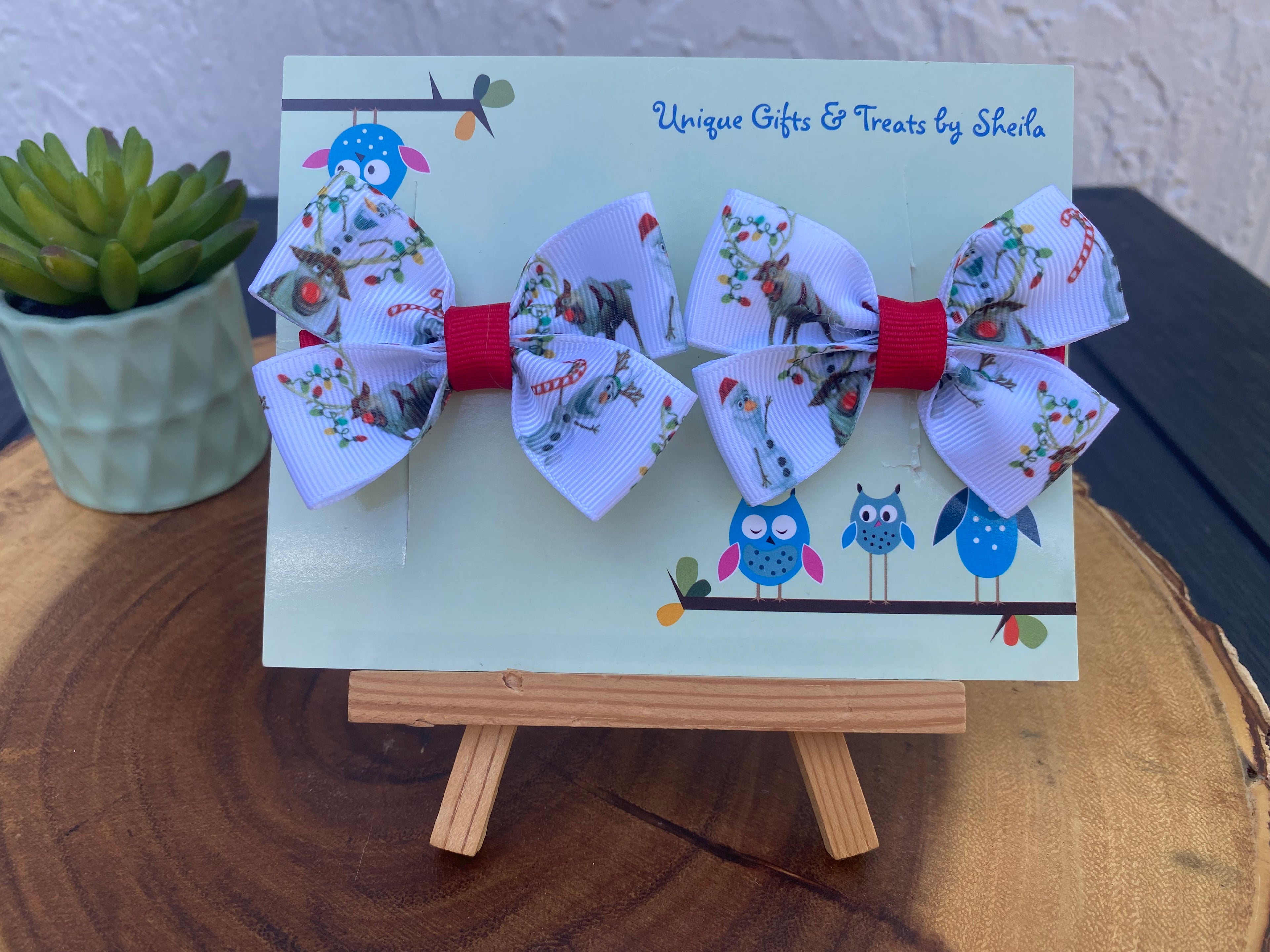Olaf and Sven Christmas Hairbows