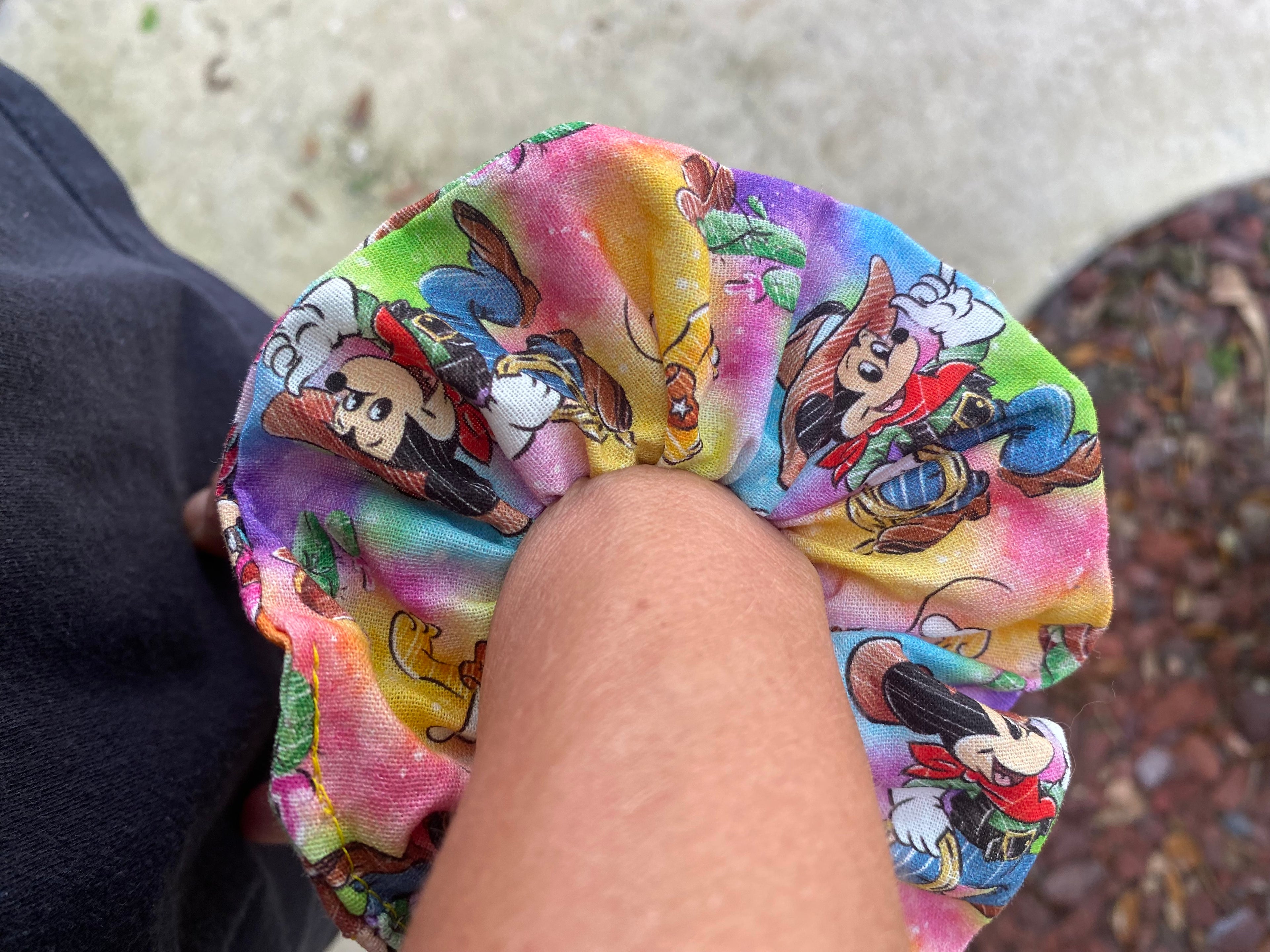 Western Mickey Mouse and Friends Scrunchie