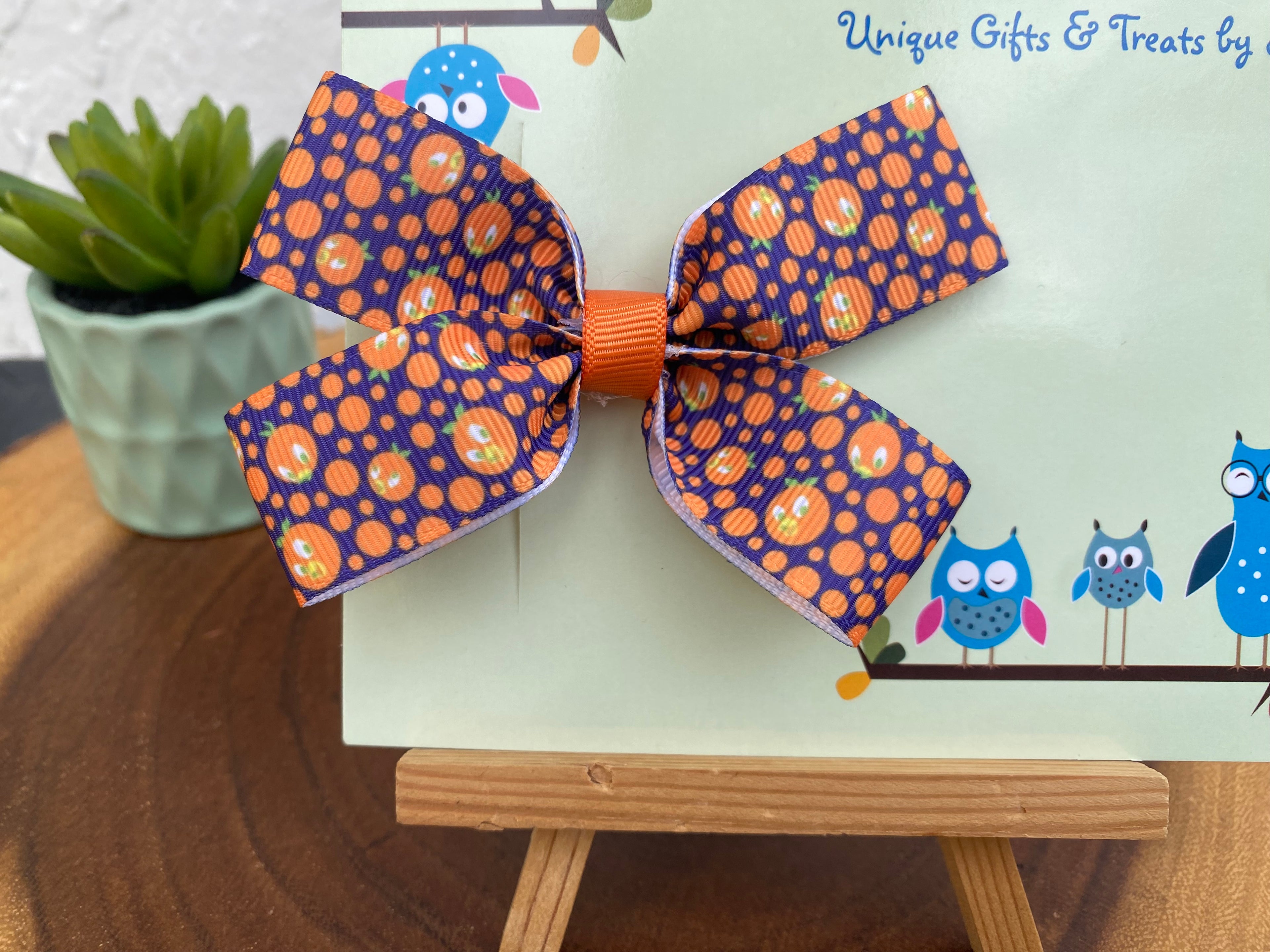 Orange Bird Hairbow