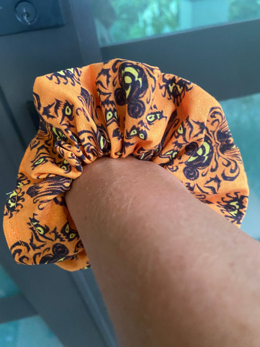 Halloween Haunted Mansion scrunchie