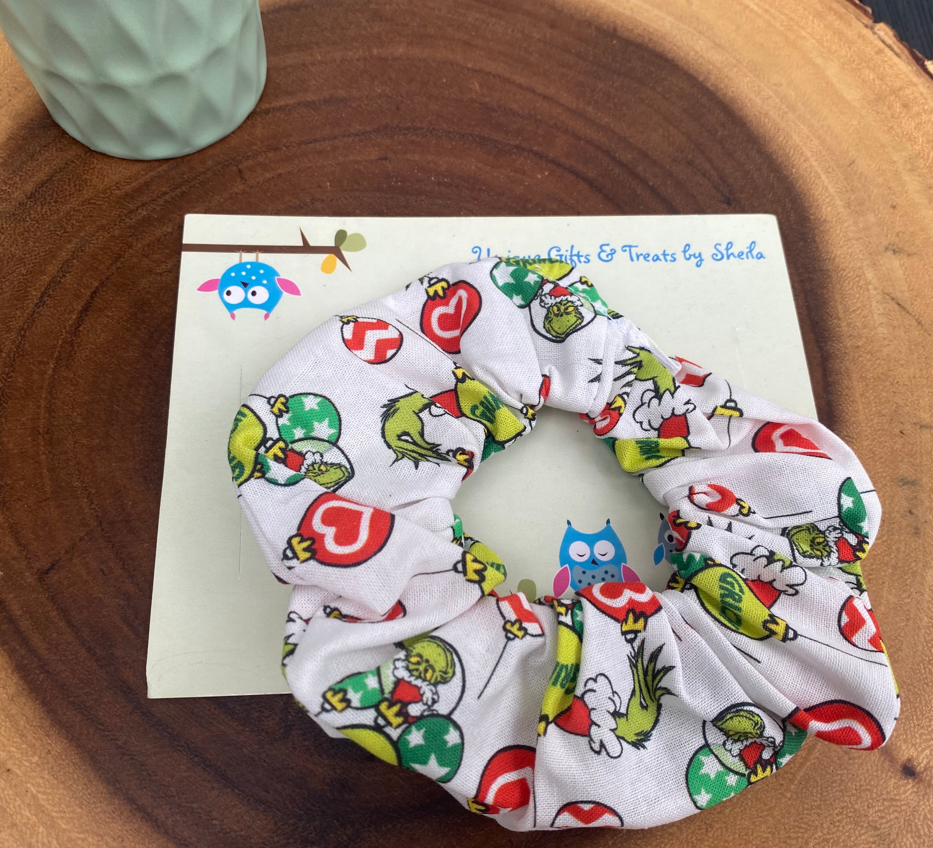 Green Christmas Monster Scrunchie