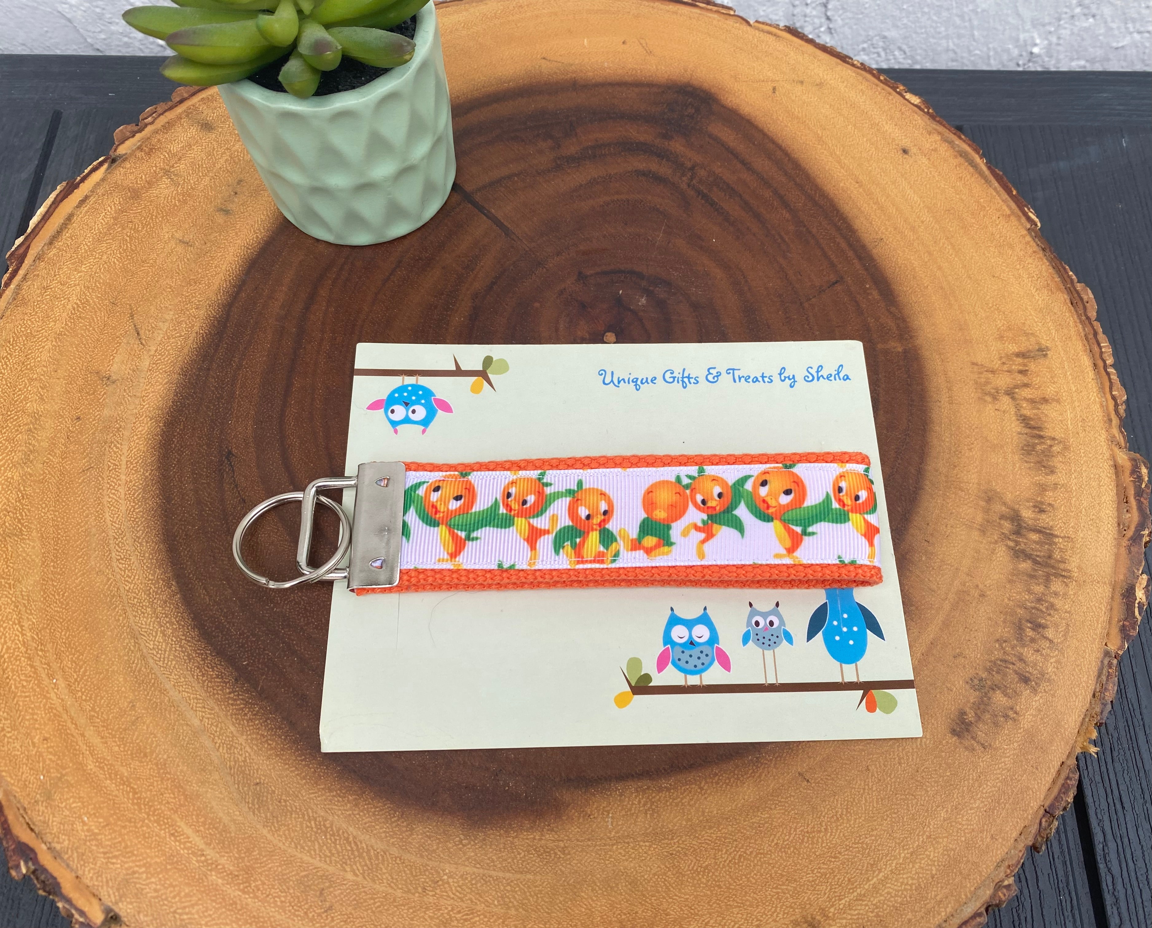 Orange Bird Keychain; Keyfob