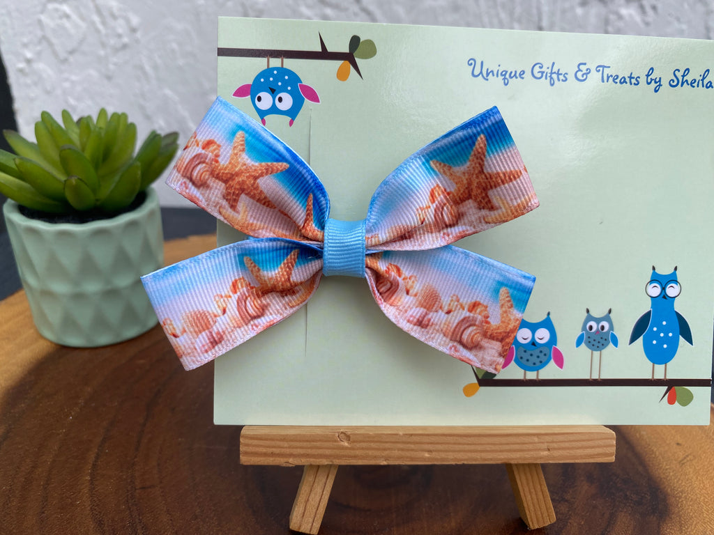 Beach; Seashell Hairbow