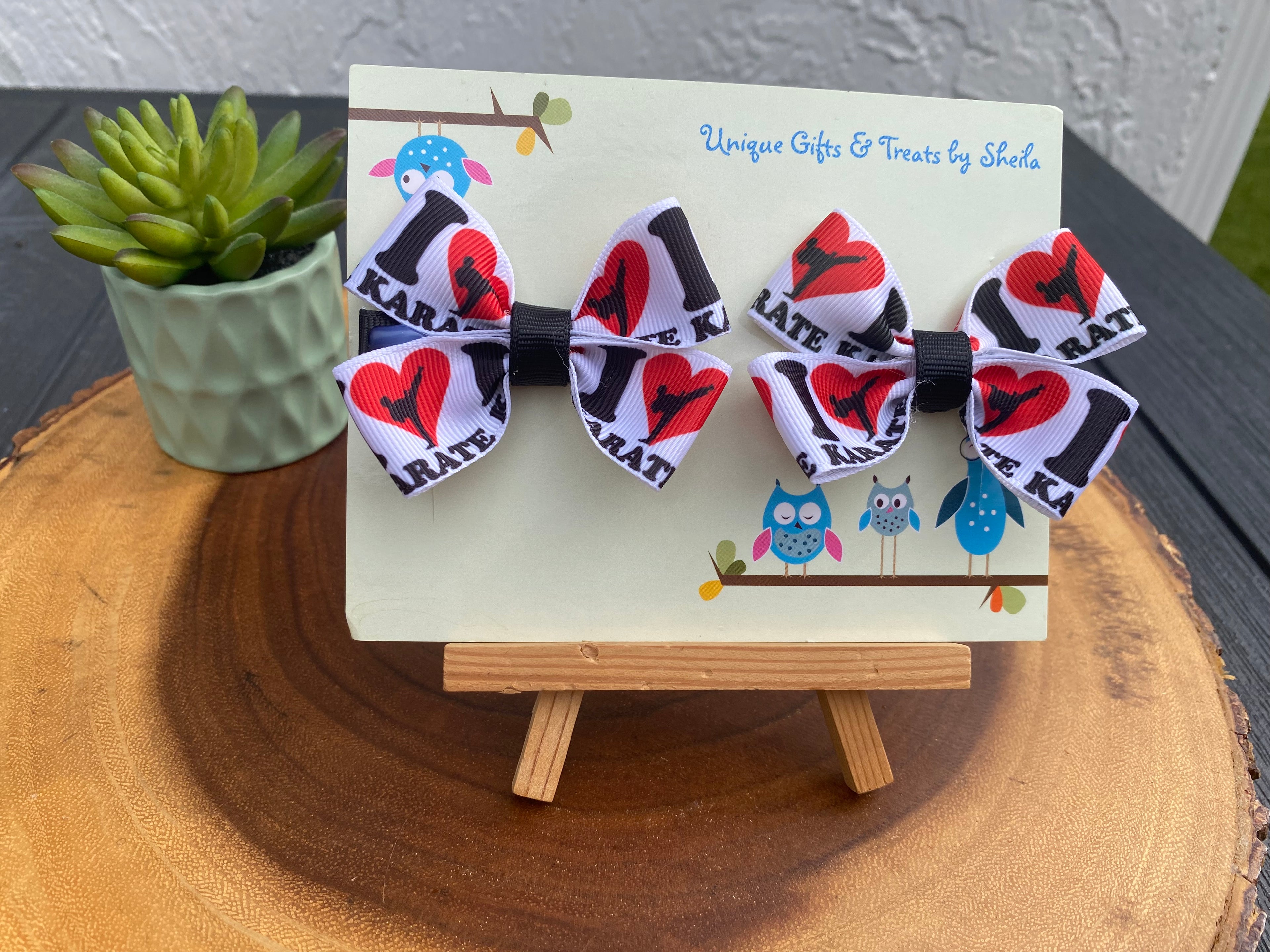 I Love Karate Hairbows