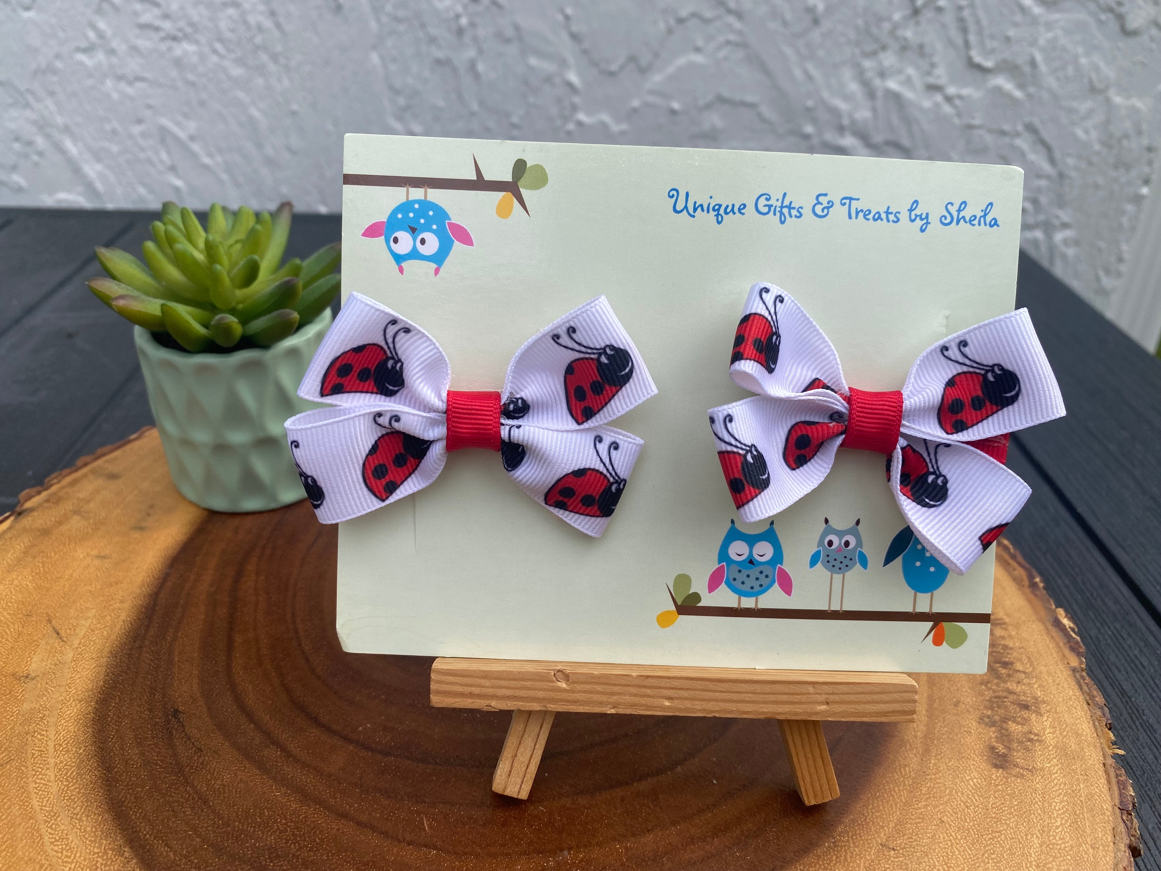 Ladybug Hairbows