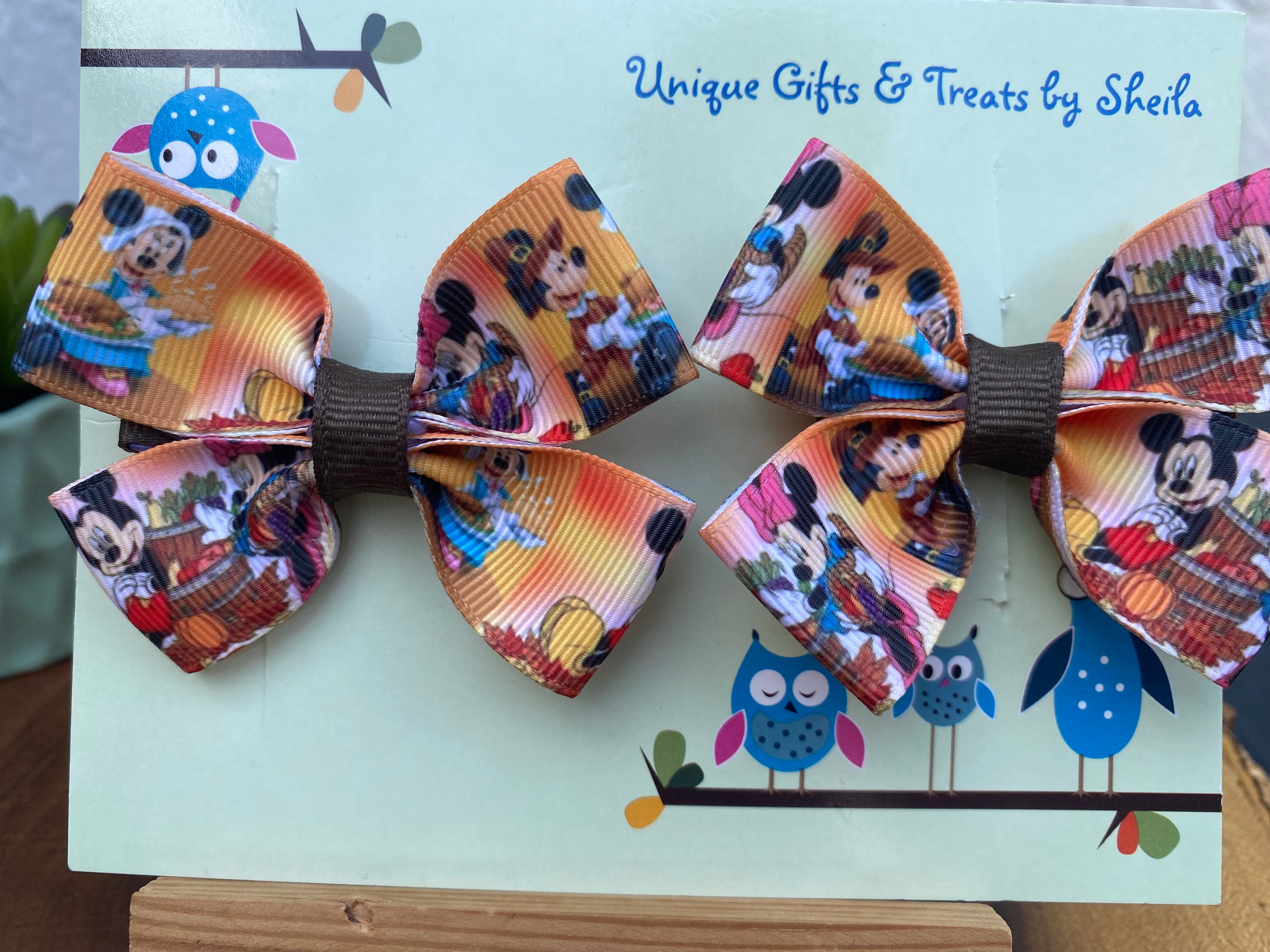 Mickey and Minnie Thanksgiving Hairbows