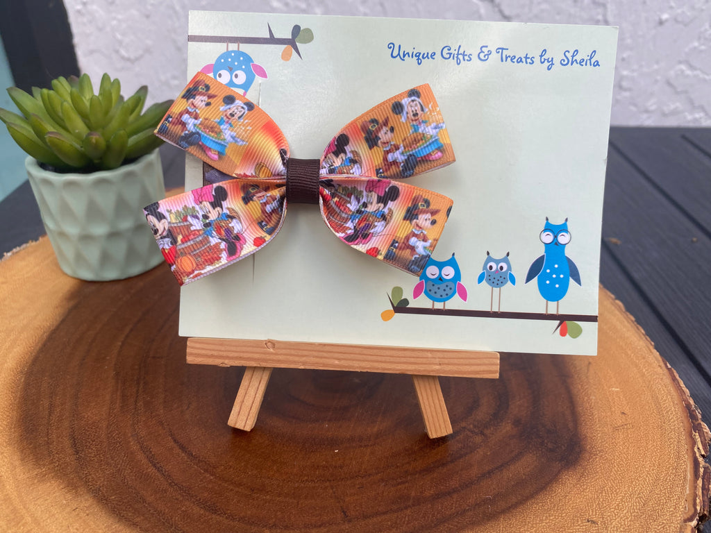 Mickey and Minnie Thanksgiving Hairbow
