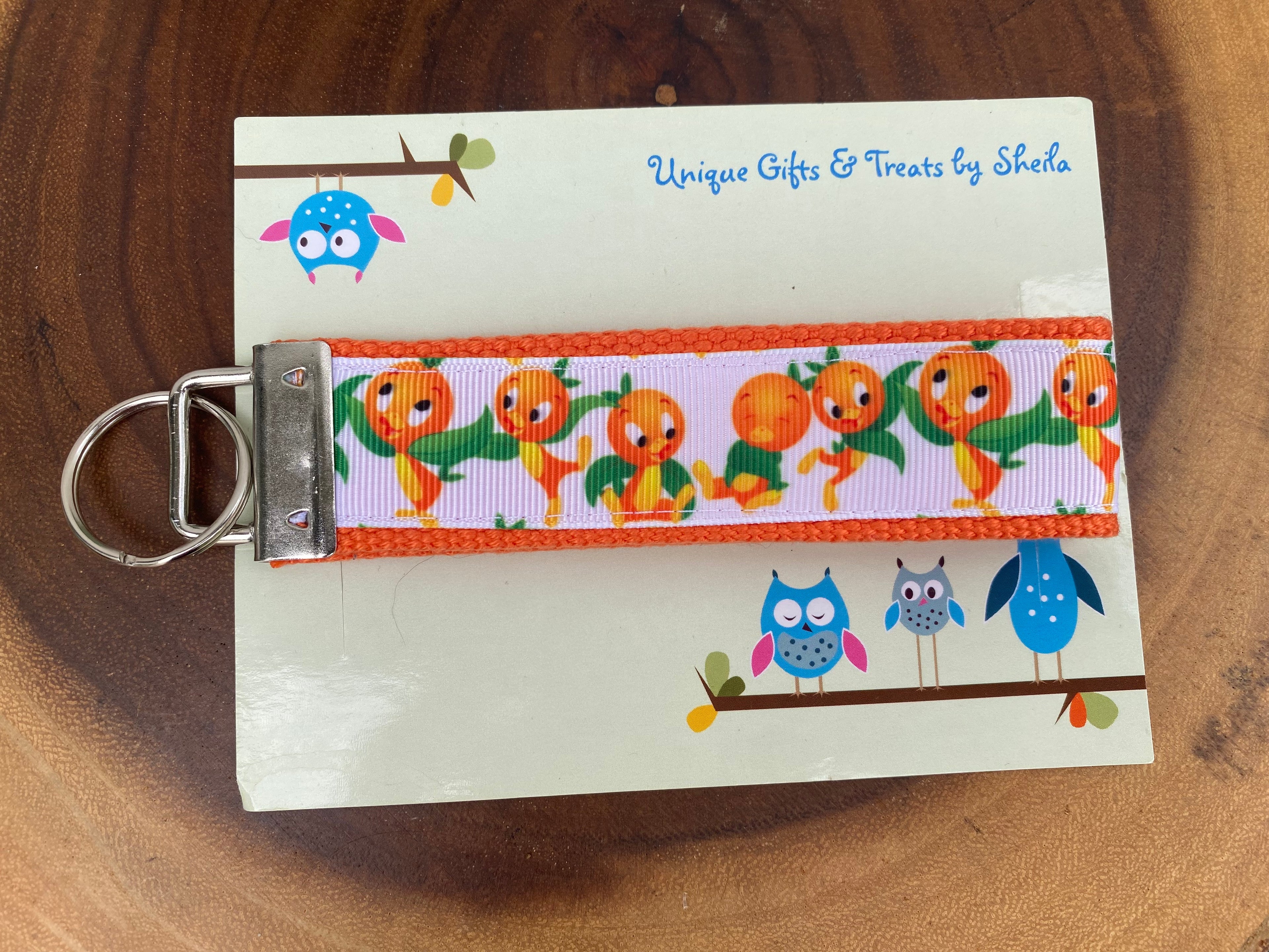 Orange Bird Keychain; Keyfob