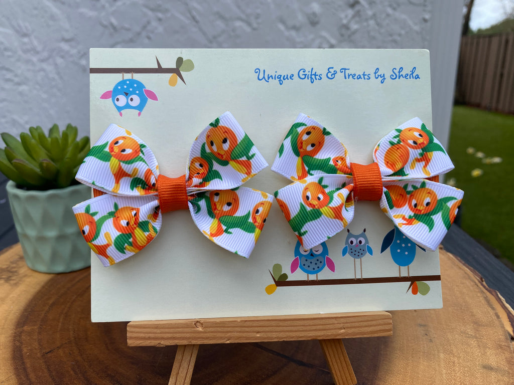 Orange Bird Hairbows