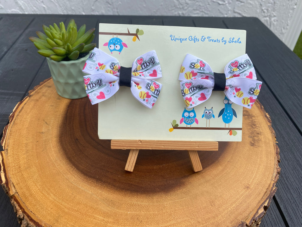 Softball Hairbows