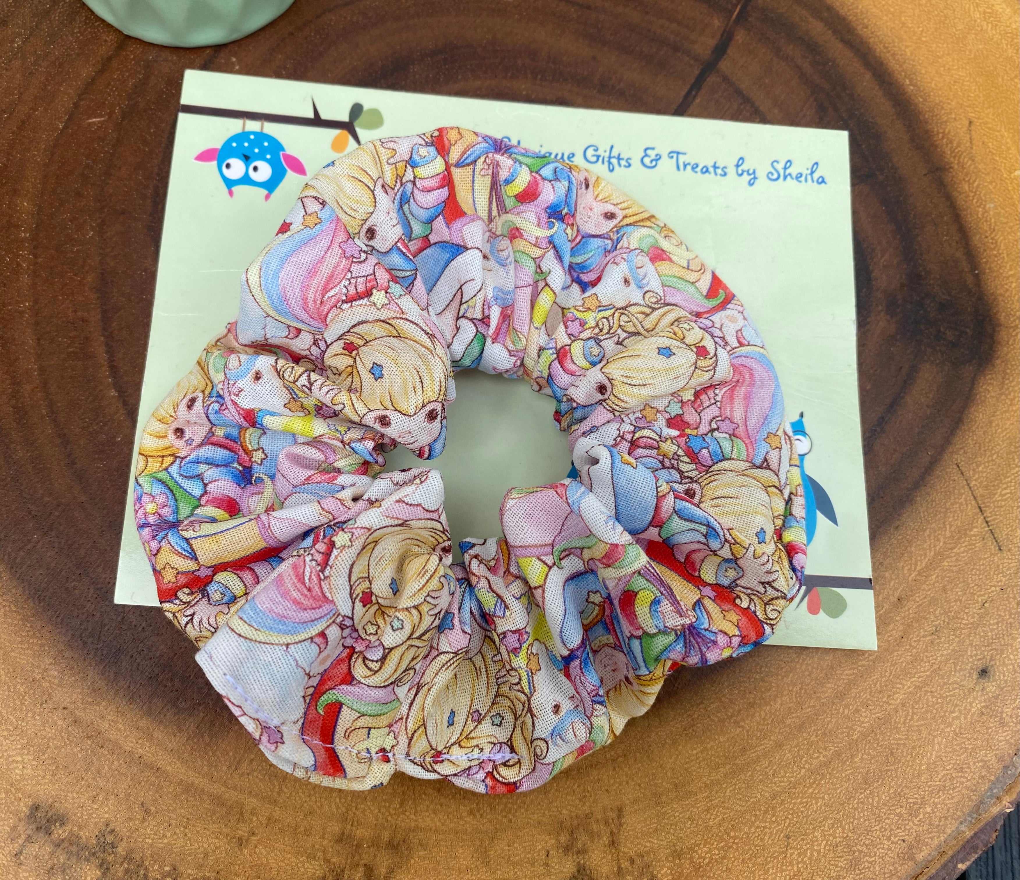 Rainbow Doll Scrunchie