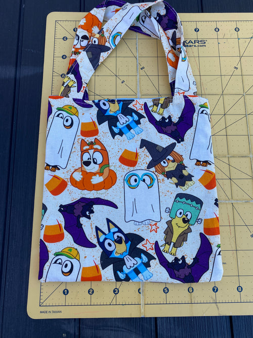 Blue Heeler Halloween Trick or Treat Bag; Gift Bag; Tote