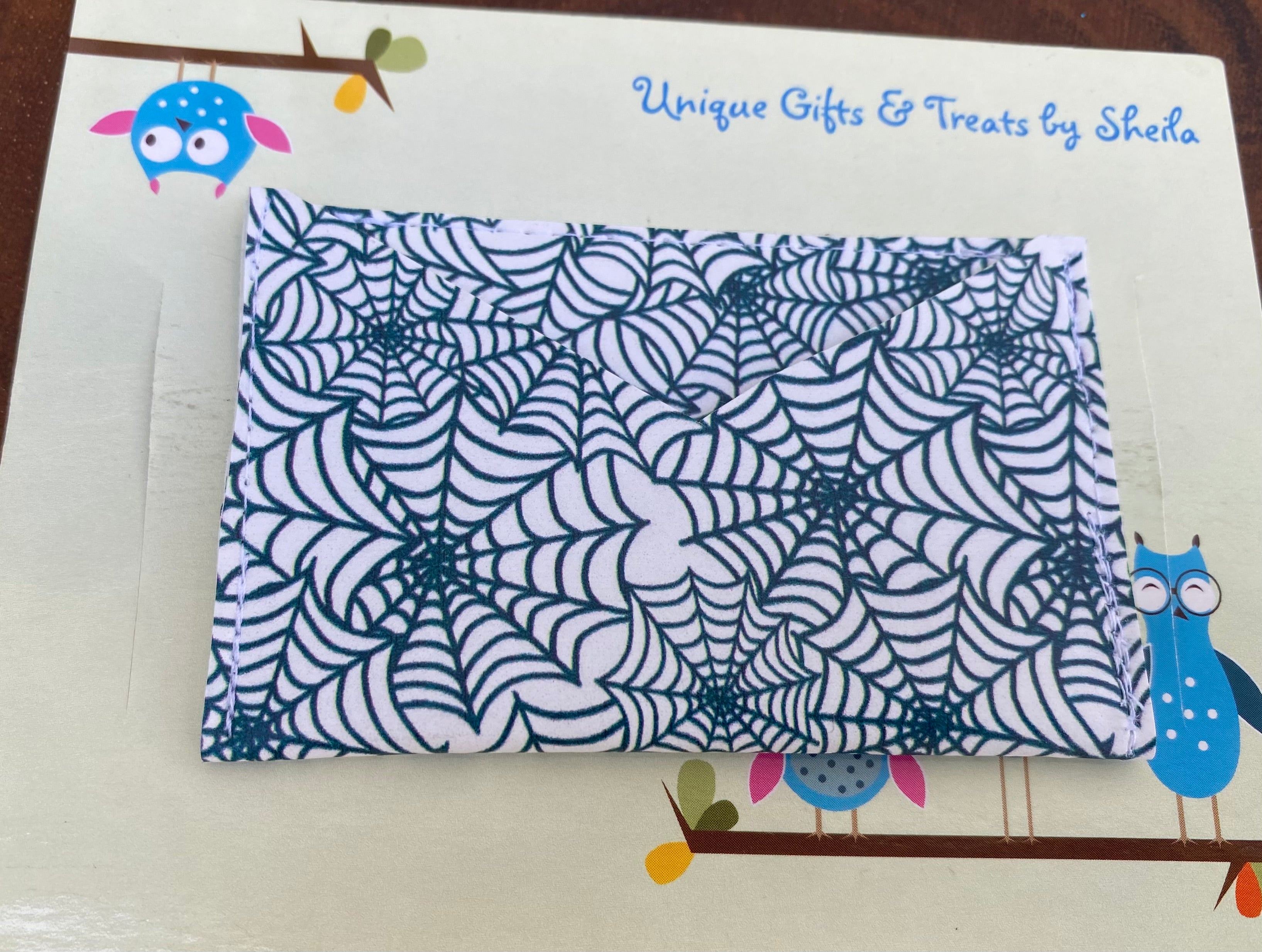 Hunter Green Spiderweb Gift Card Holder
