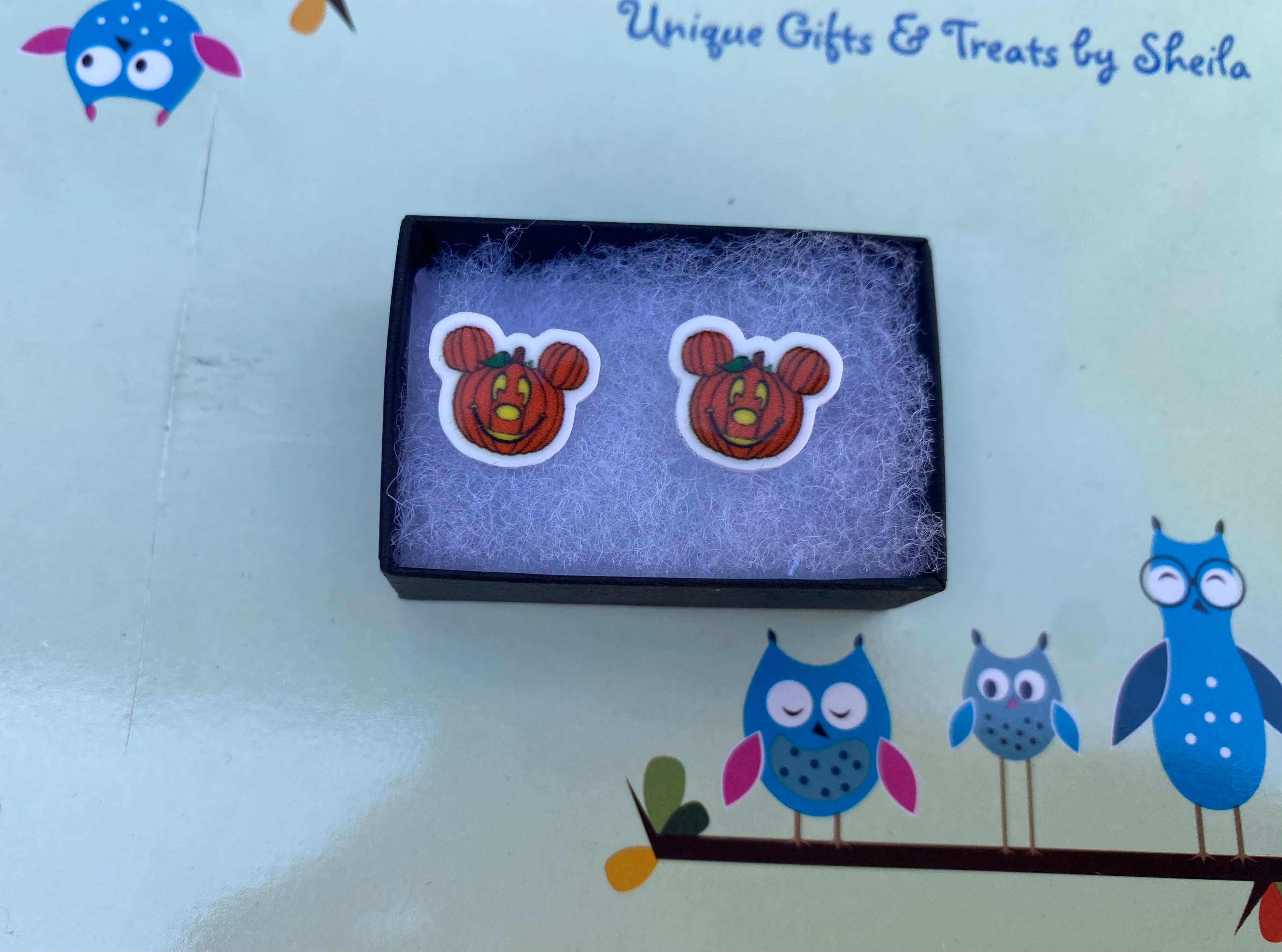 Mickey Jack O’ Lantern; Pumpkin Earrings